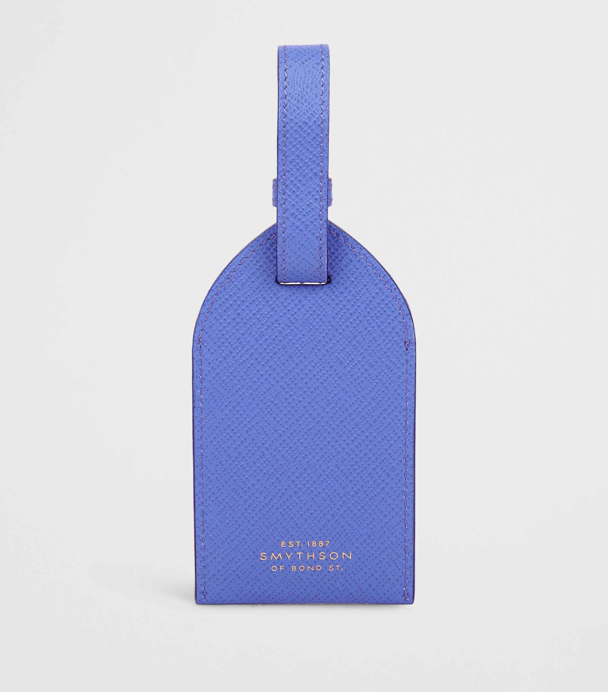 Smythson Calfskin Panama Luggage Tag Ultra Violet Image 3