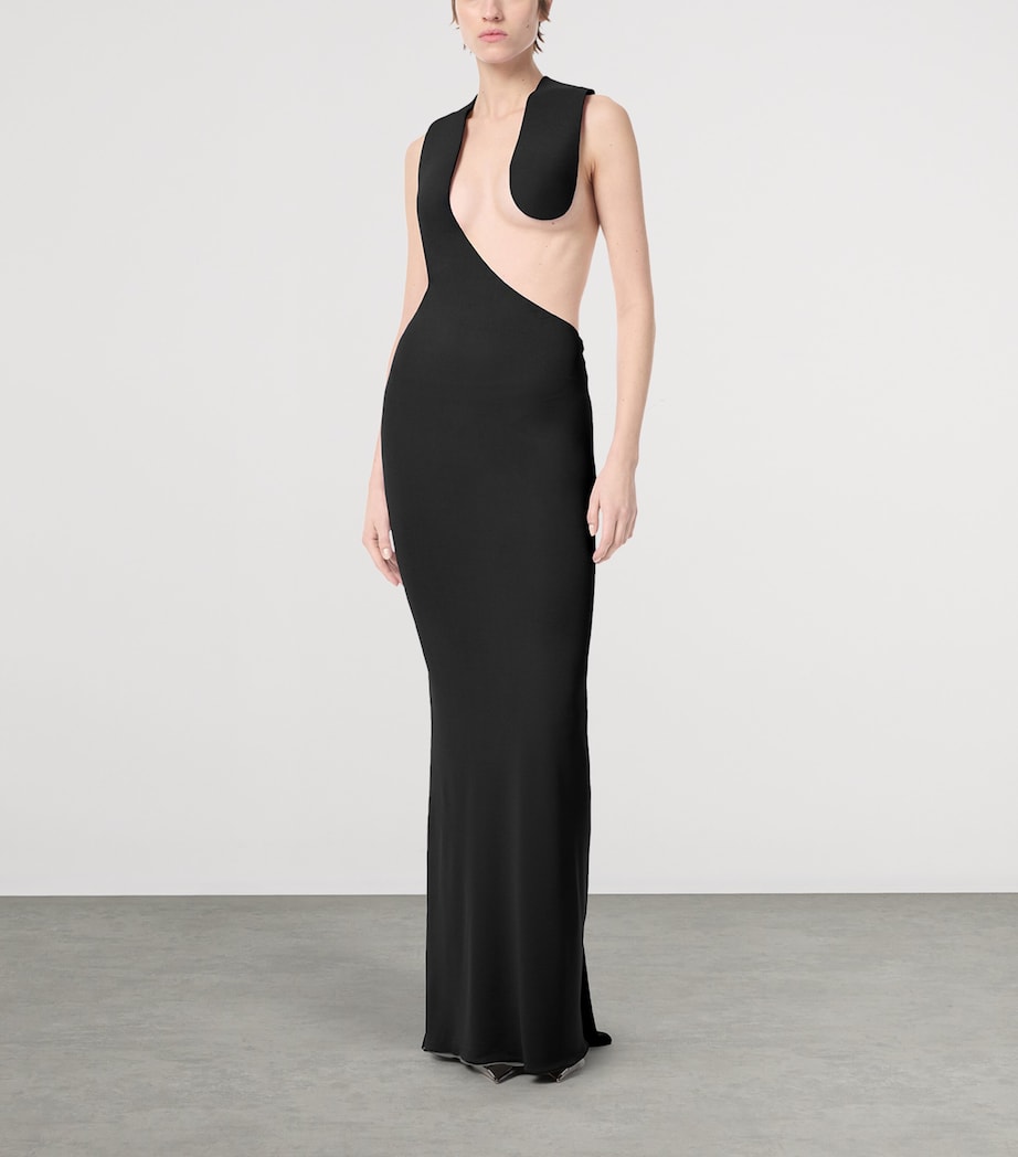 TOM FORD Womens Impossible Asymmetric Backless Maxi Dress Naa Image 2