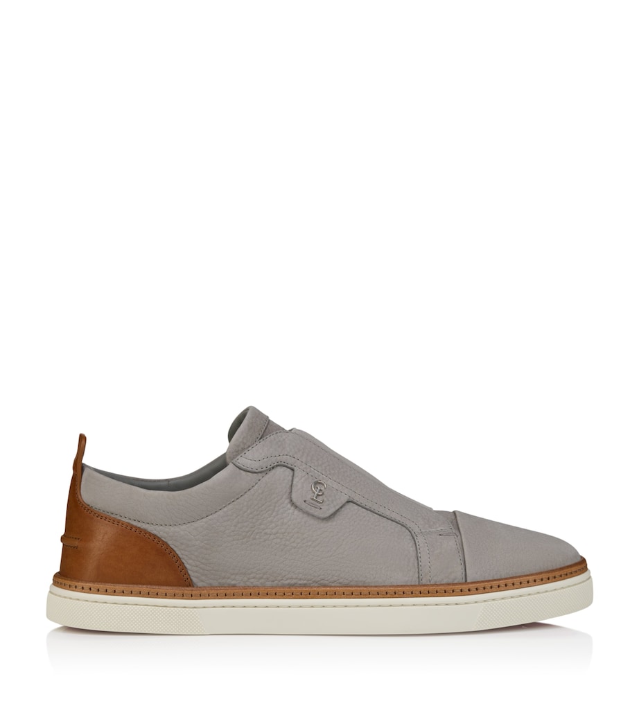 Christian Louboutin Marcontonio Leather Slip-On Sneakers Image 1