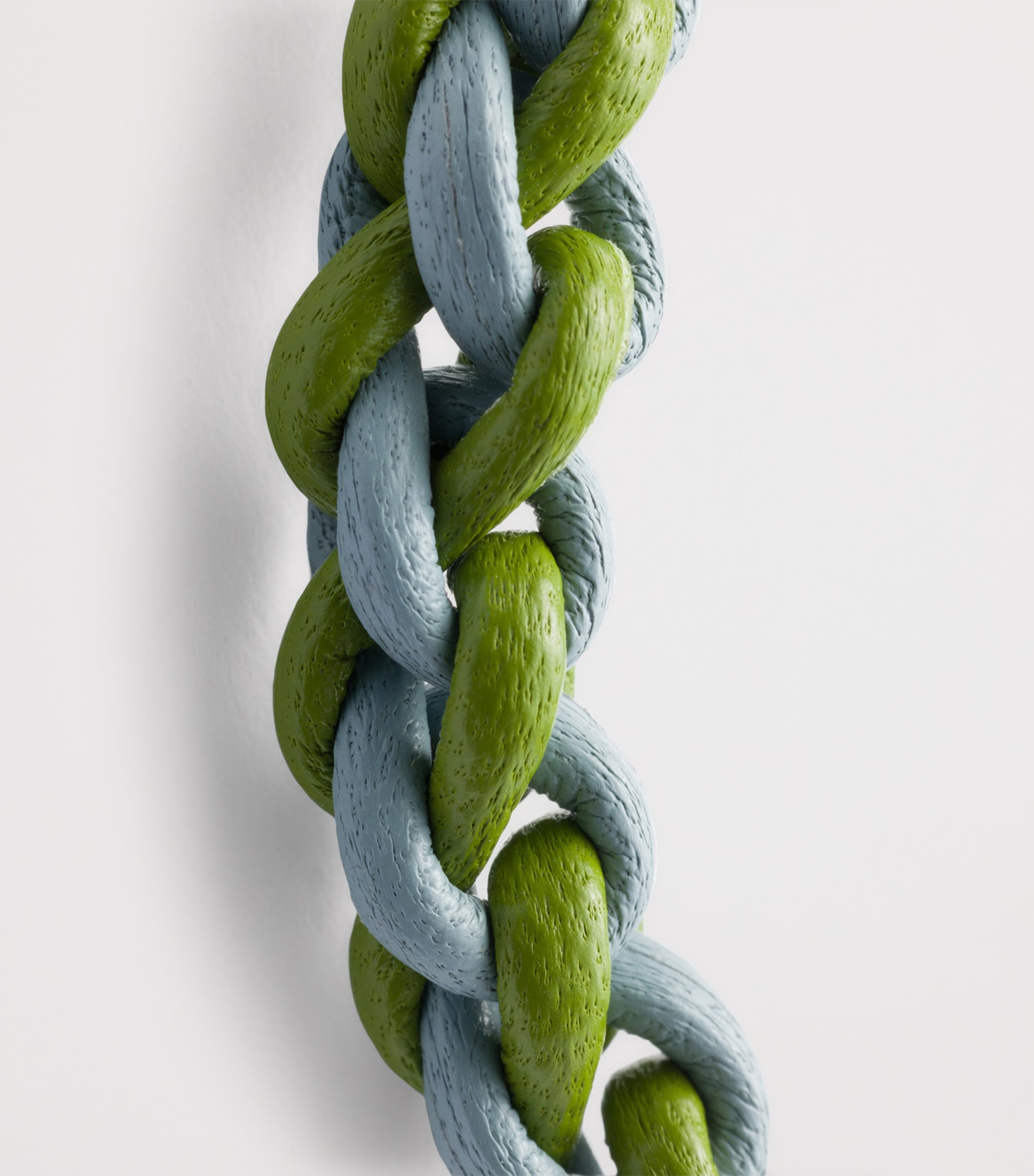 Prada Leather Braided Bracelet Light Blue Image 2