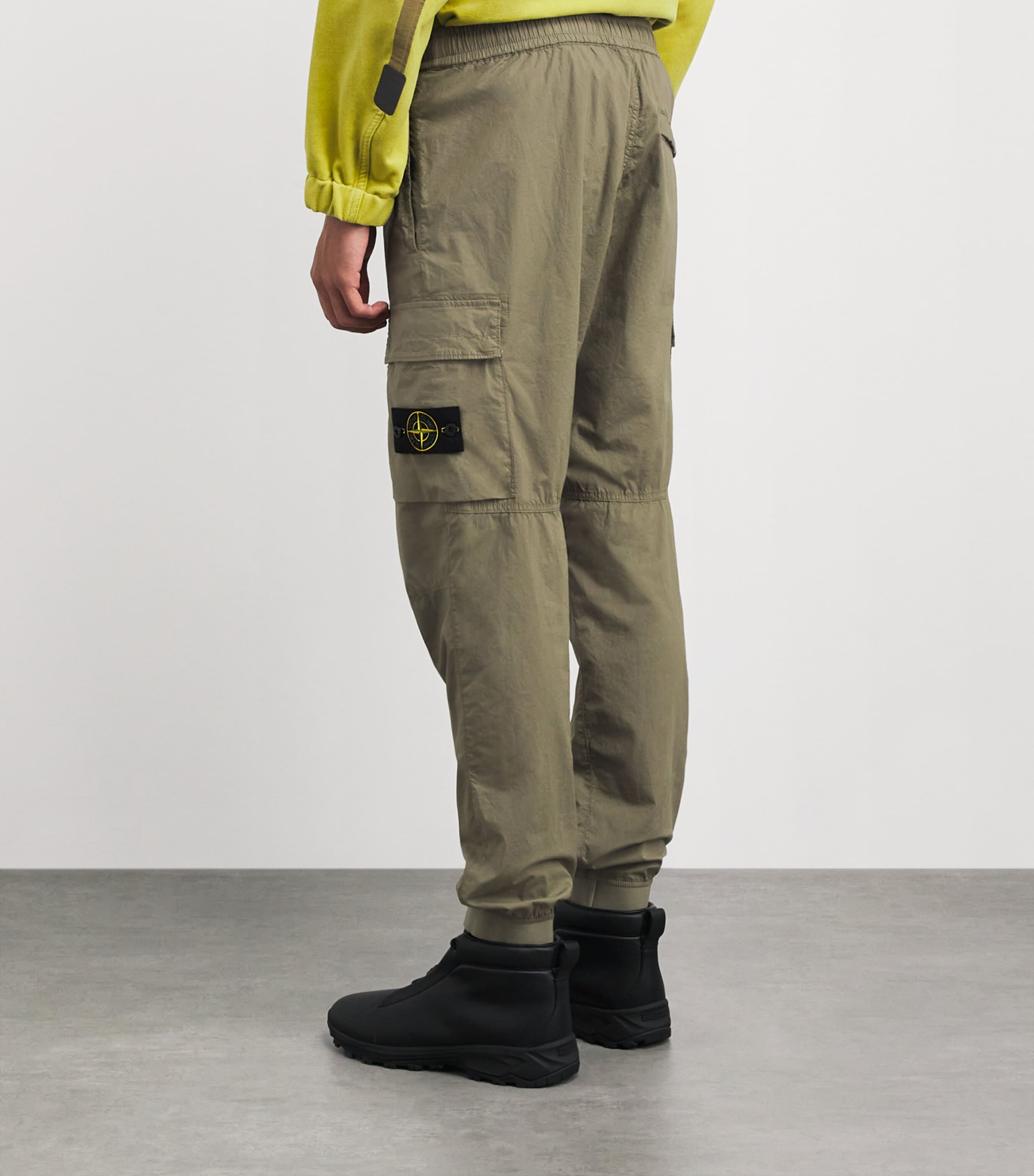 Stretch-Cotton Cargo Trousers V005G Image 3