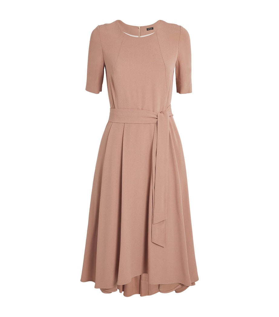 Asymmetric Belted Midi Dress POWDER PINK Image 1