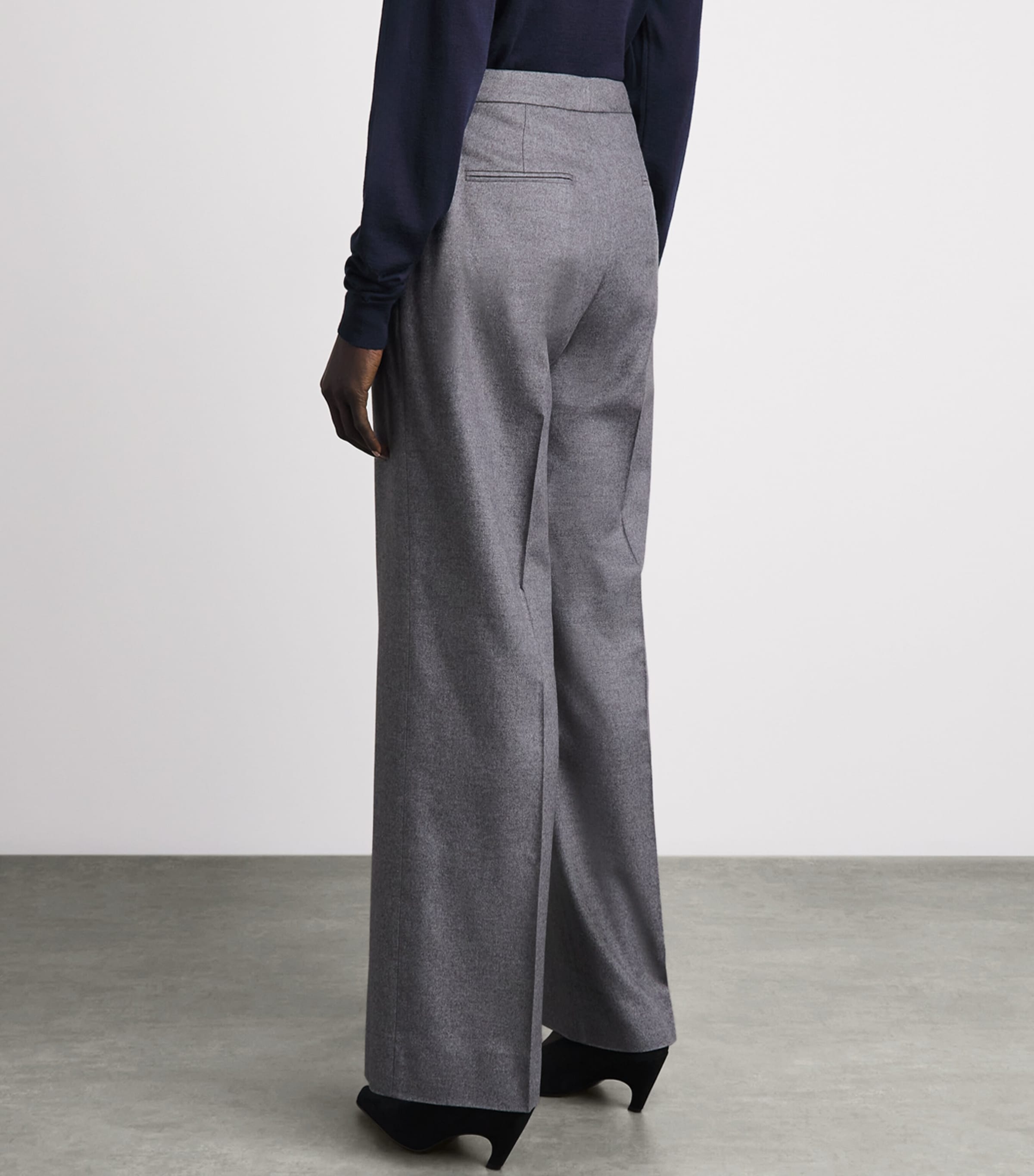 Colombo Womens Cashmere Straight Trousers Grey Image 5