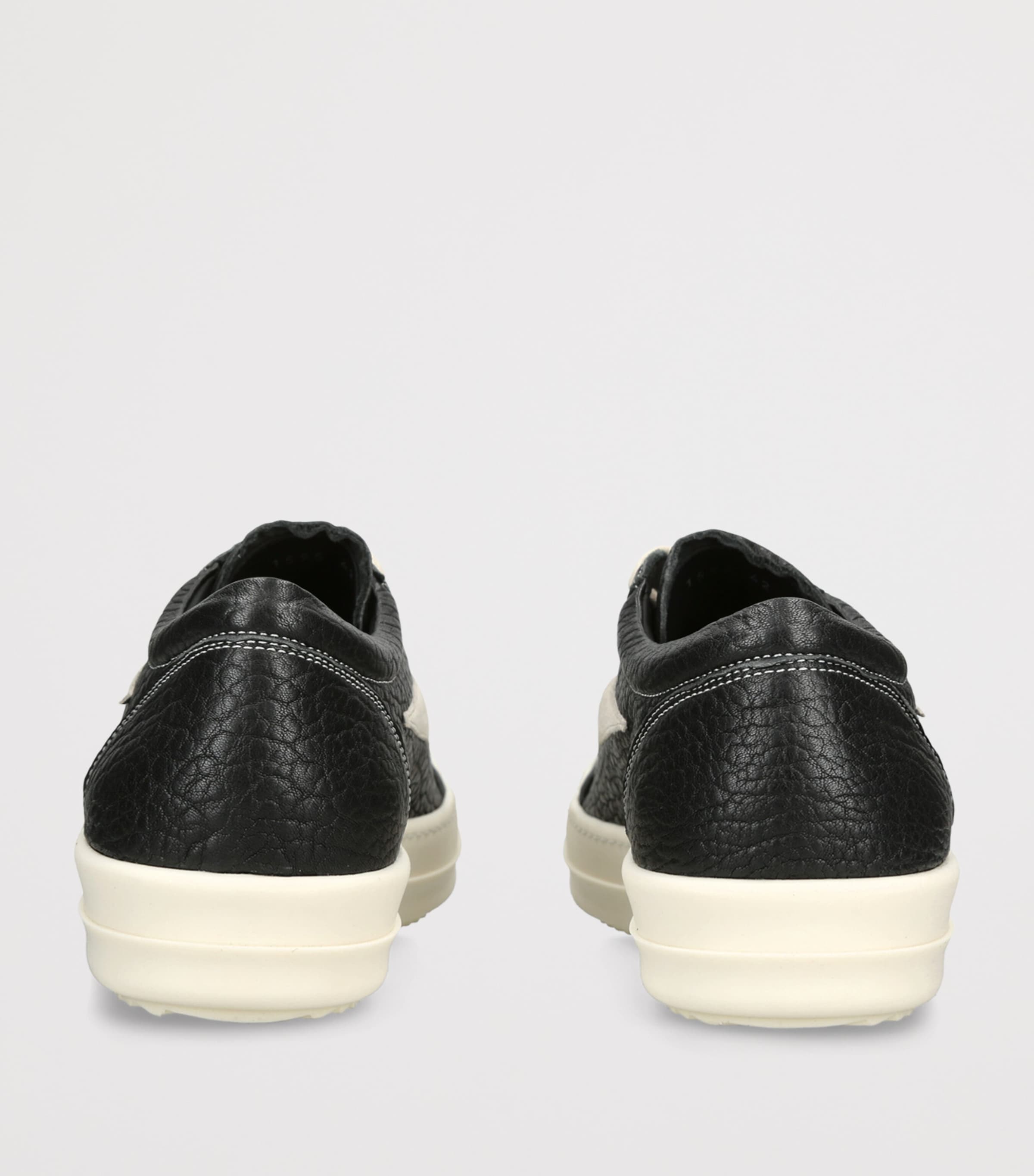 Rick Owens Leather Vintage Sneakers Black Image 4