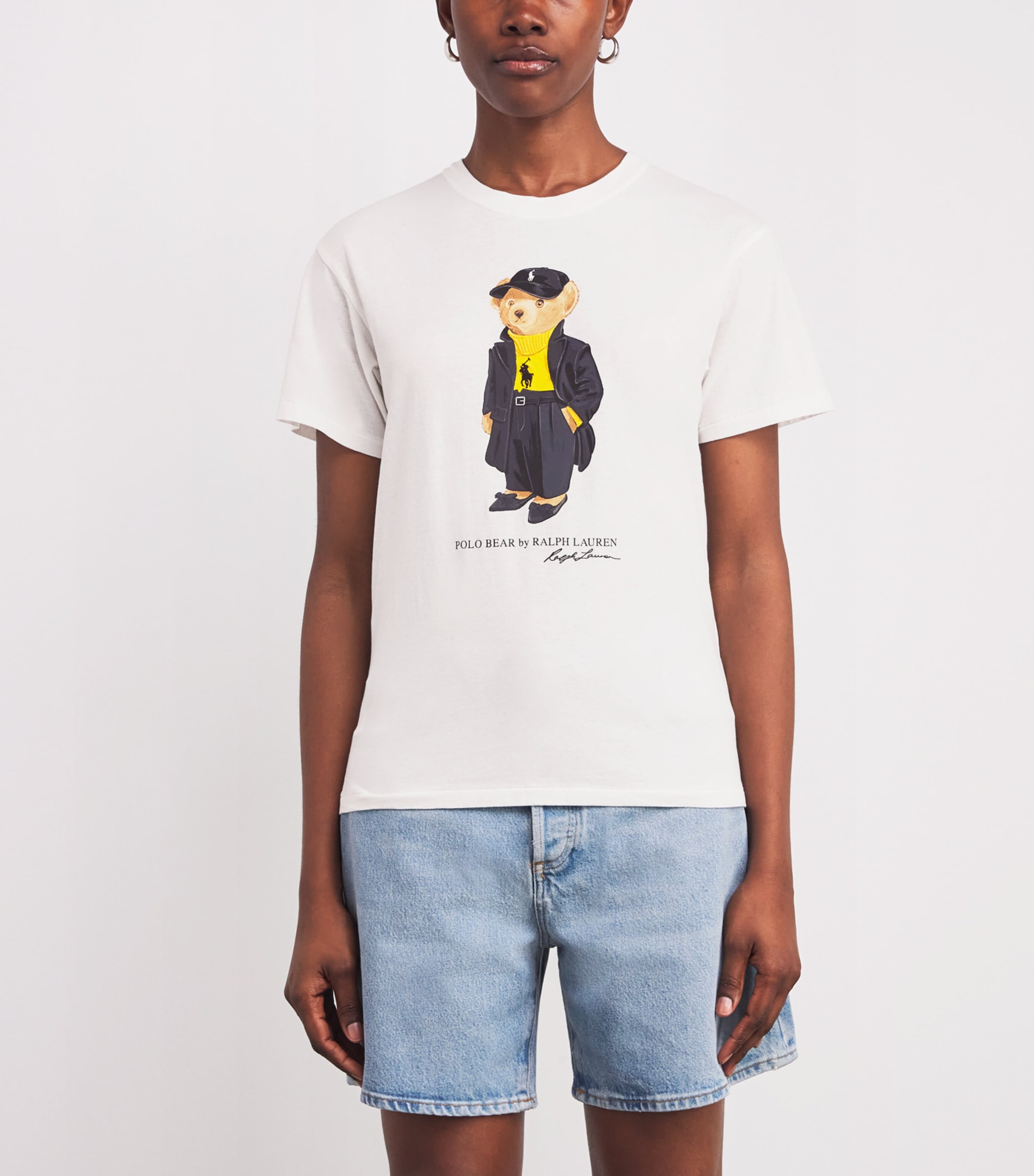 Cotton Polo Bear T-Shirt DECKWASH WHITE Image 3