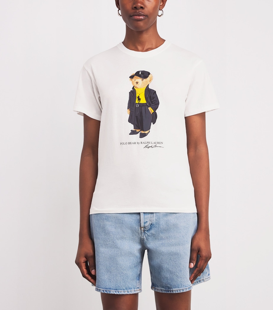 Cotton Polo Bear T-Shirt DECKWASH WHITE Image 3