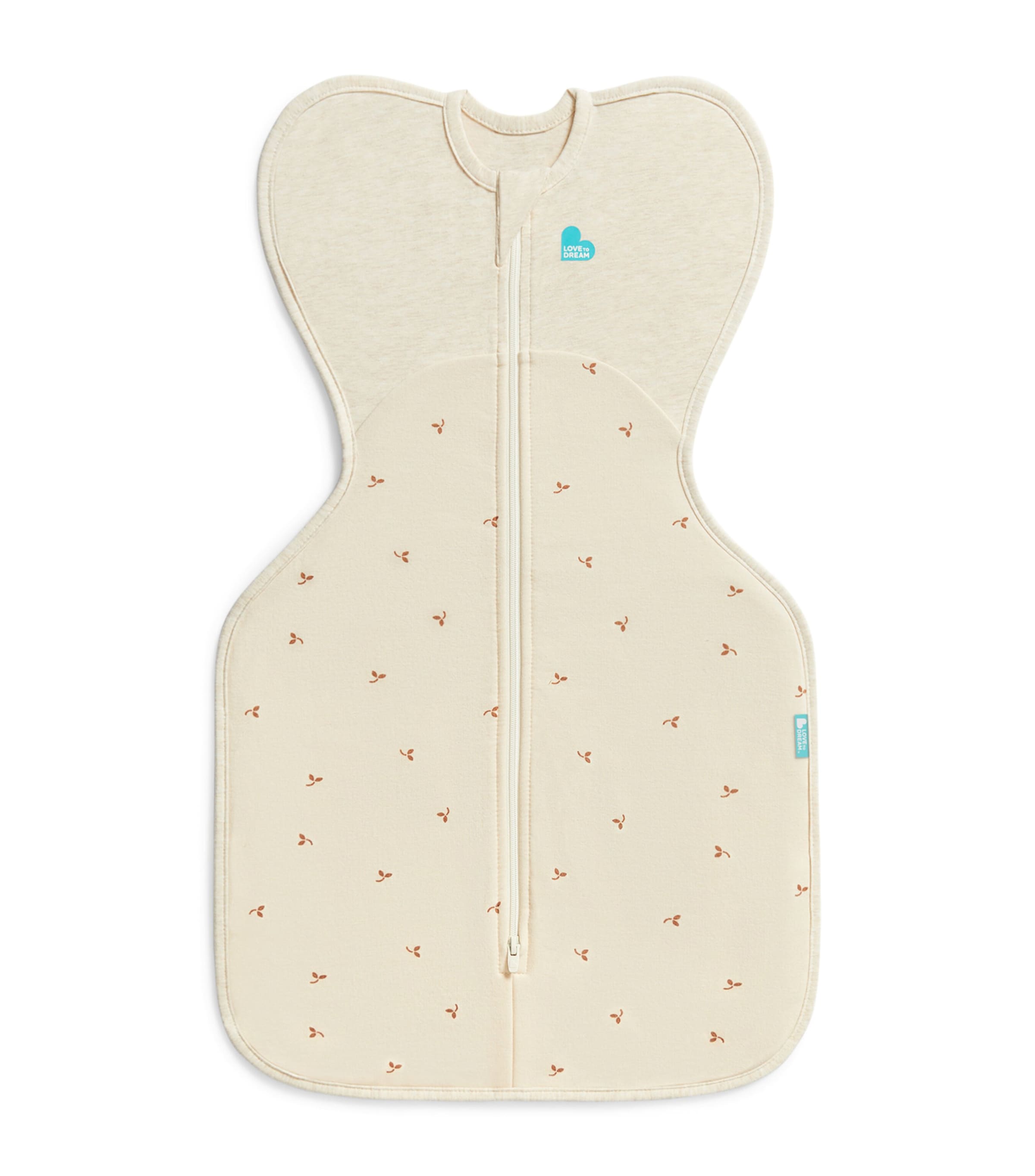 1.5 Tog Stretch-Cotton Twigs Swaddle (Small) OATMEAL Image 1