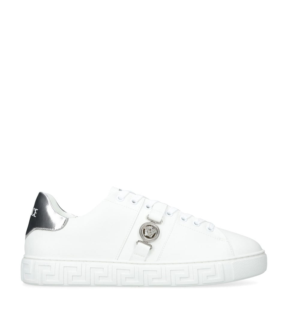 Leather Greca Medusa Sneakers