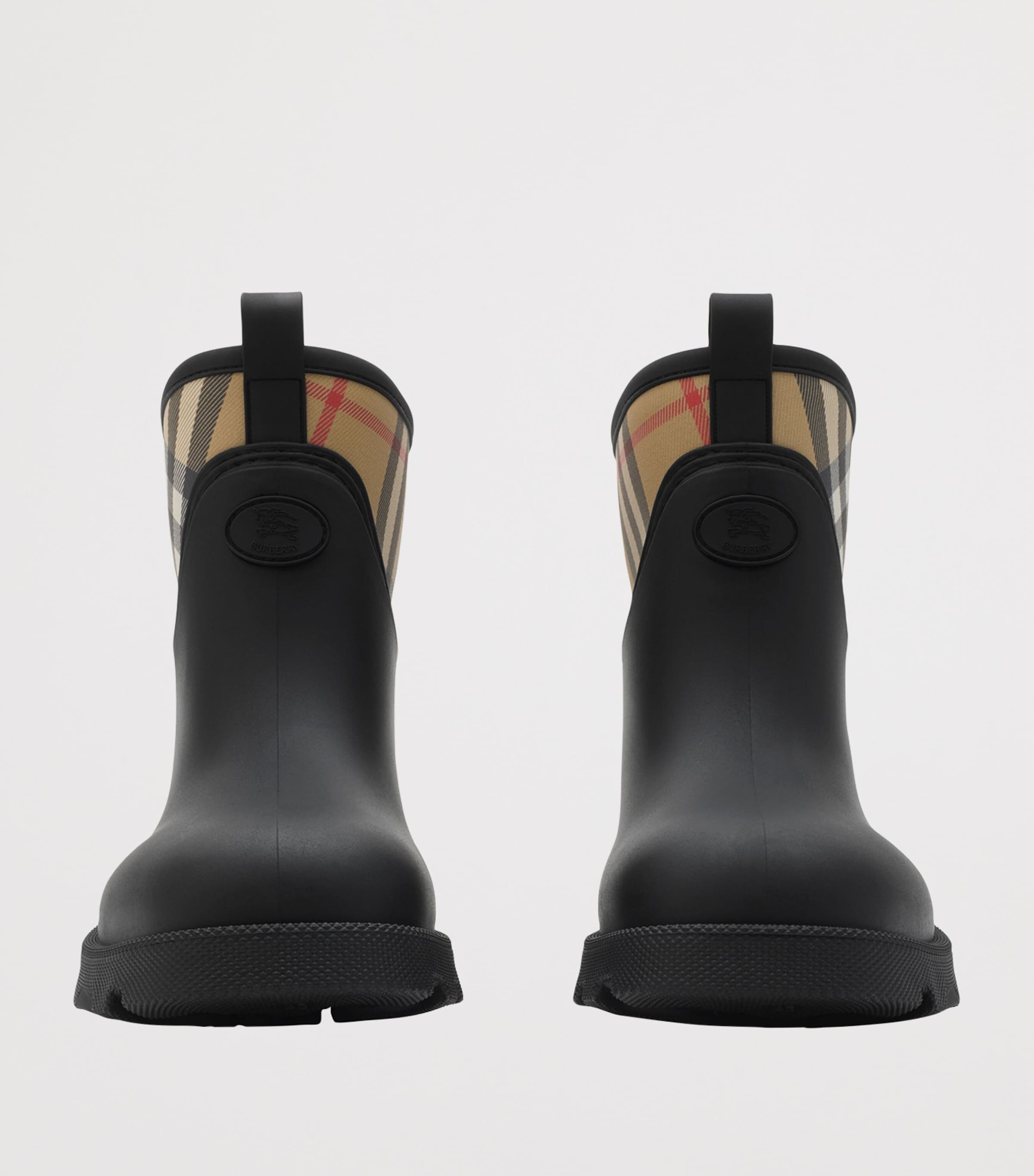 Rubber Nova Check Rain Boots BLACK Image 3