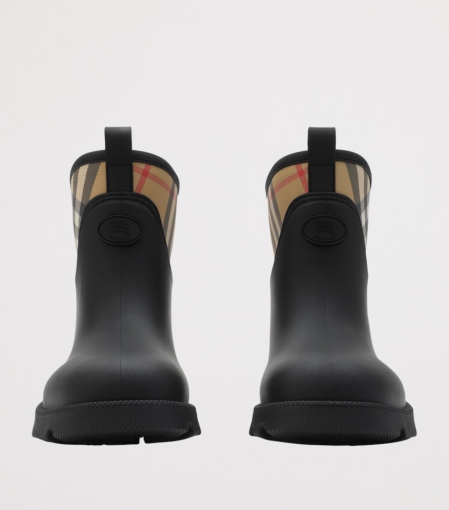 Rubber Nova Check Rain Boots BLACK Image 3