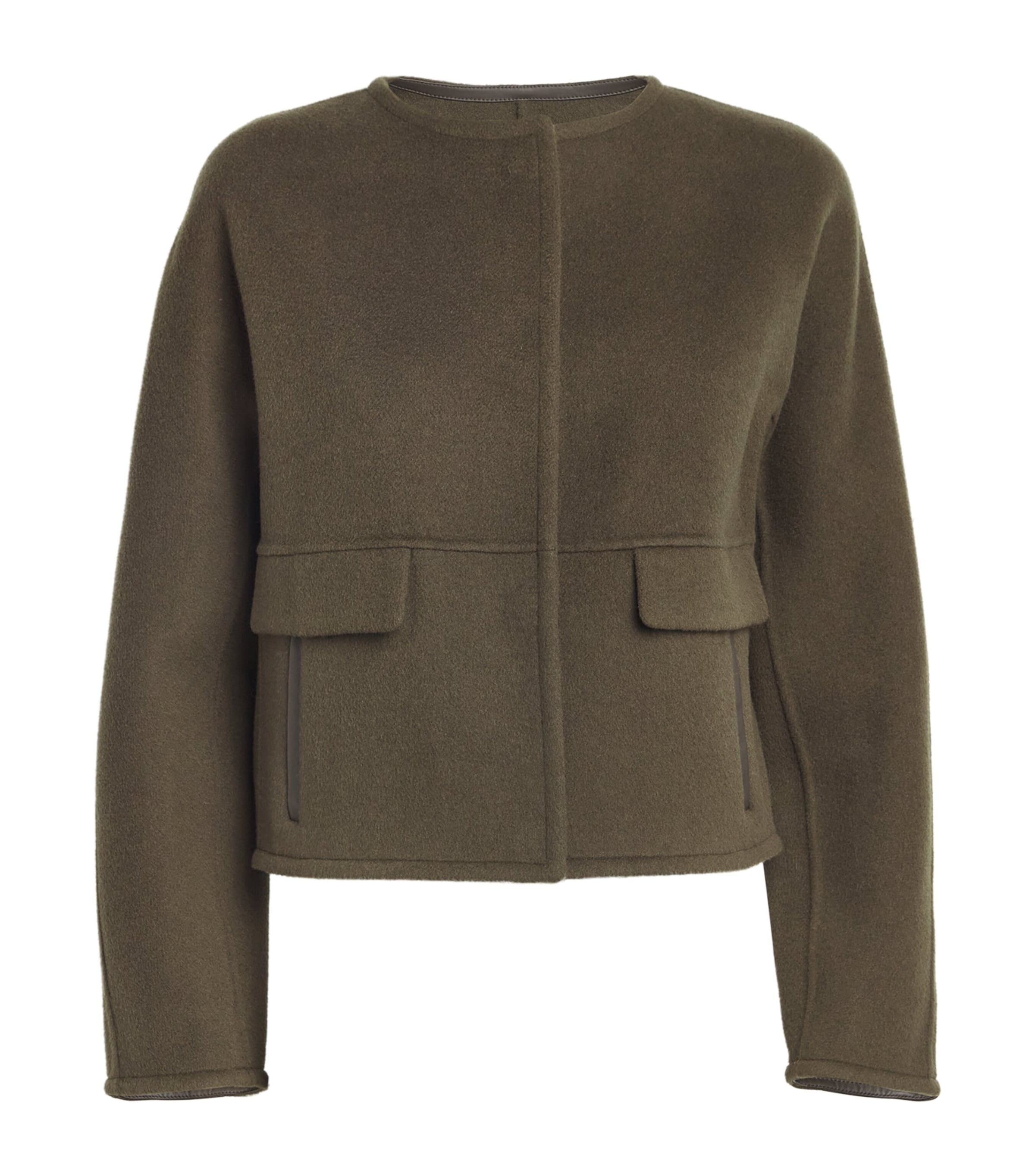 Yves Salomon Wool-cashmere Structured Jacket In Beige