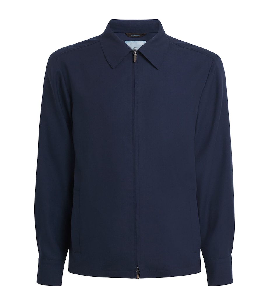 Cashmere Zip Overshirt 46237 DARK BLUE Image 1