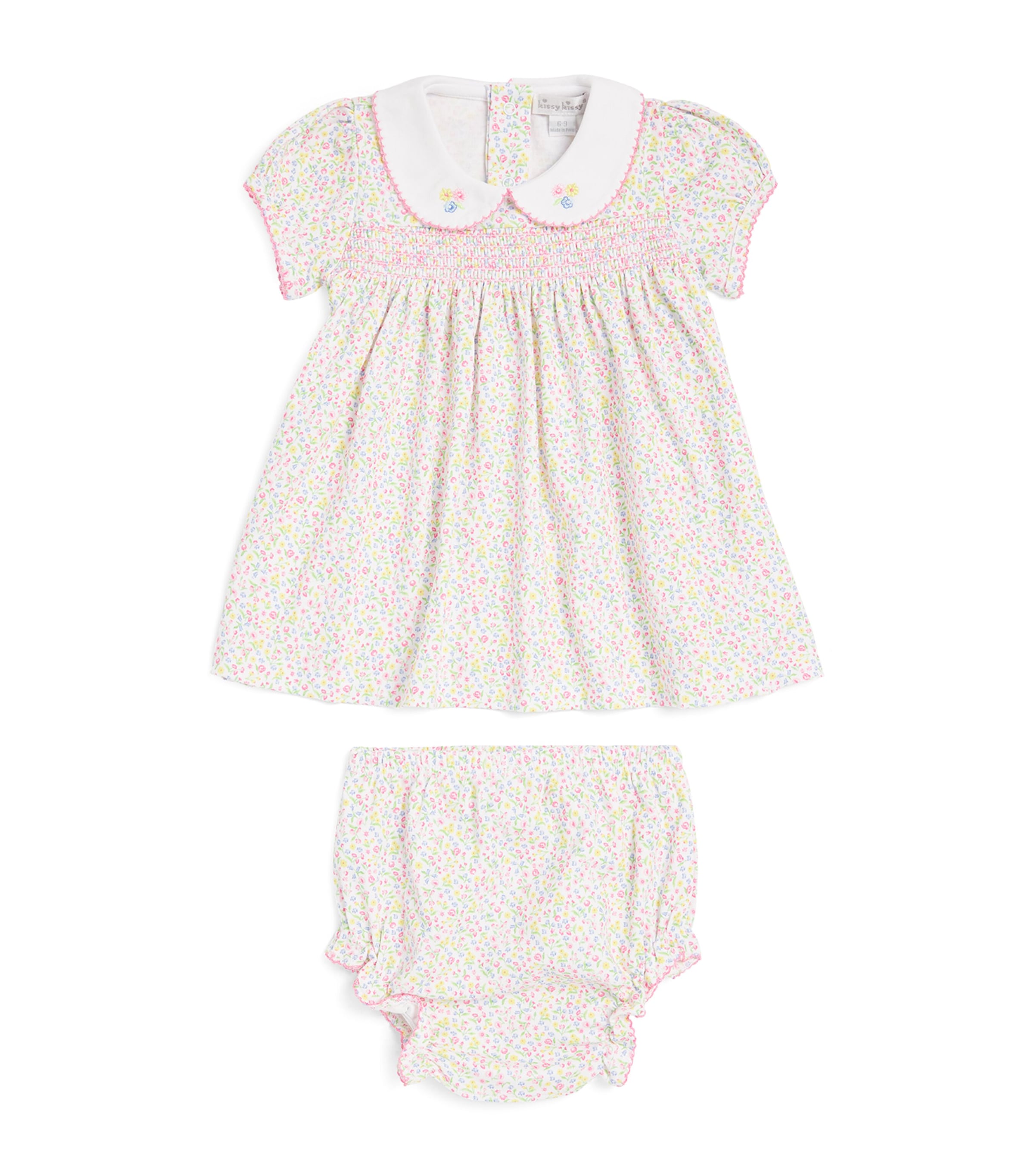 KISSY KISSY PIMA COTTON GARDEN TRELLIS PRINT DRESS