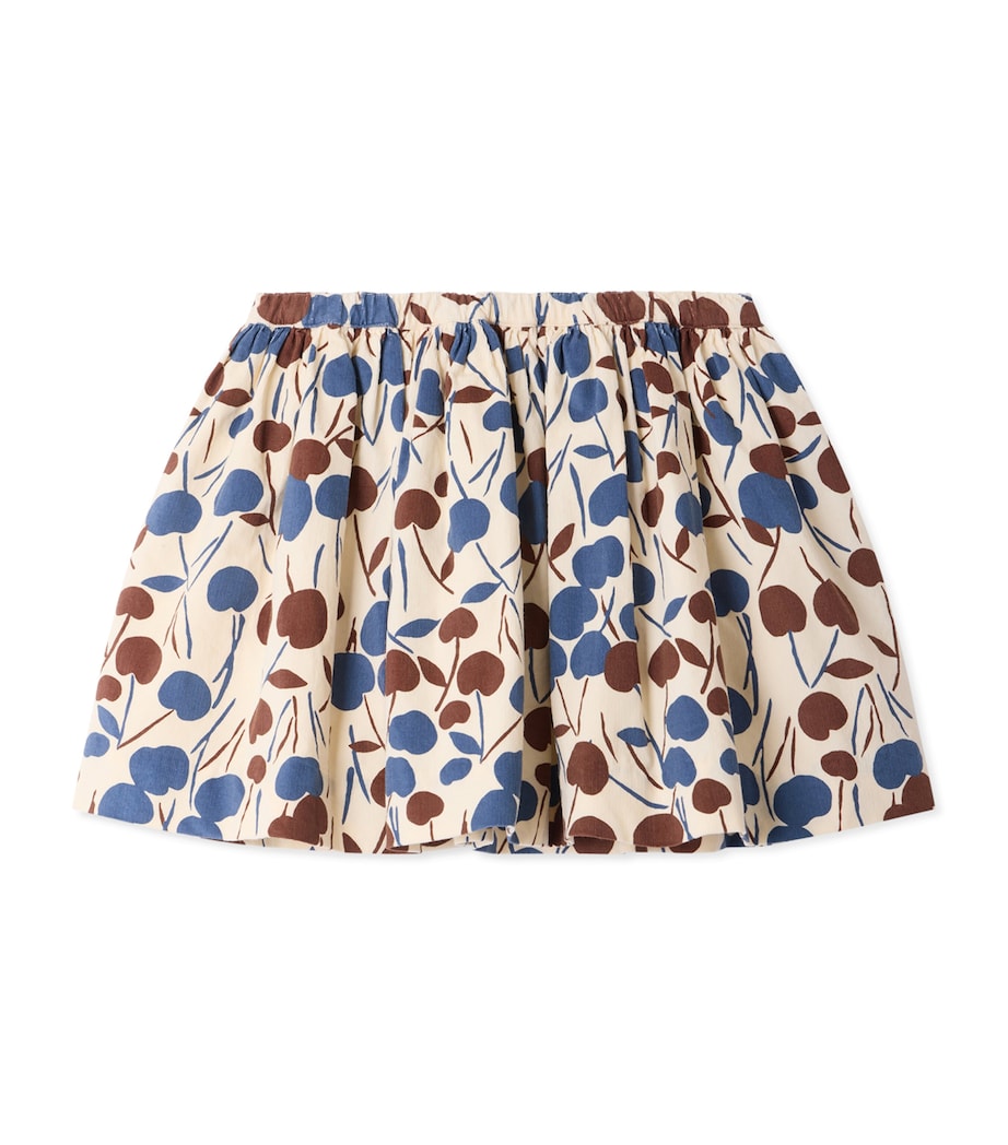 Bonpoint Cotton Cherry Print Skirt (4-8 Years) Imp Noisette Image 1