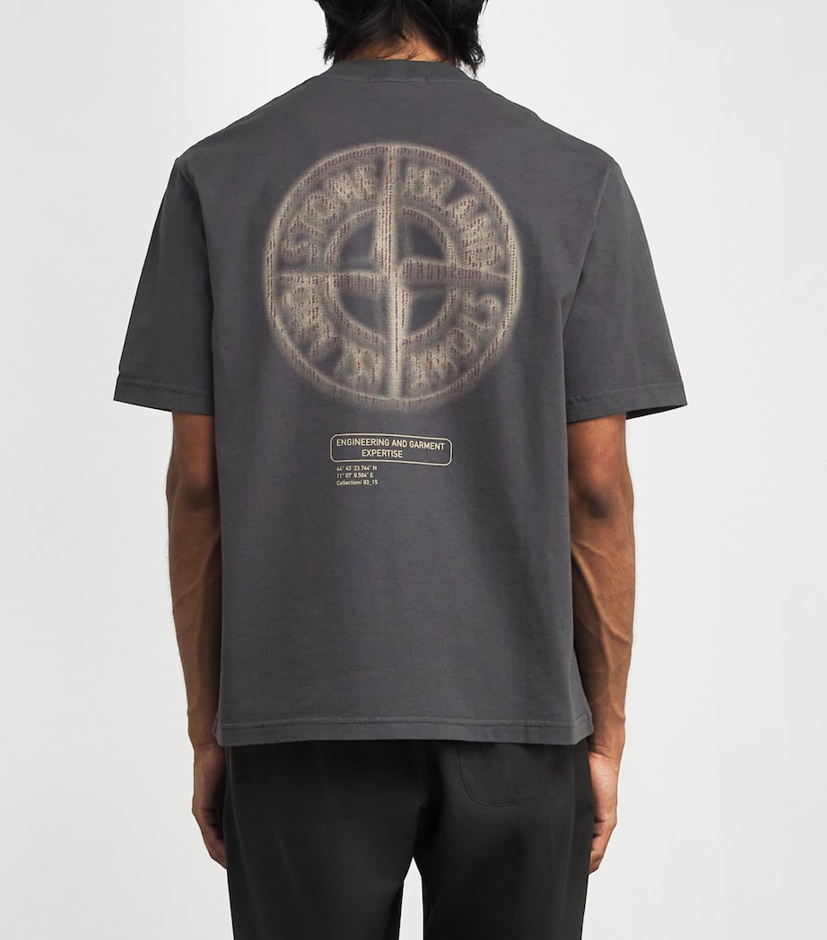 Cotton Compass Graphic T-Shirt V0062 Image 4