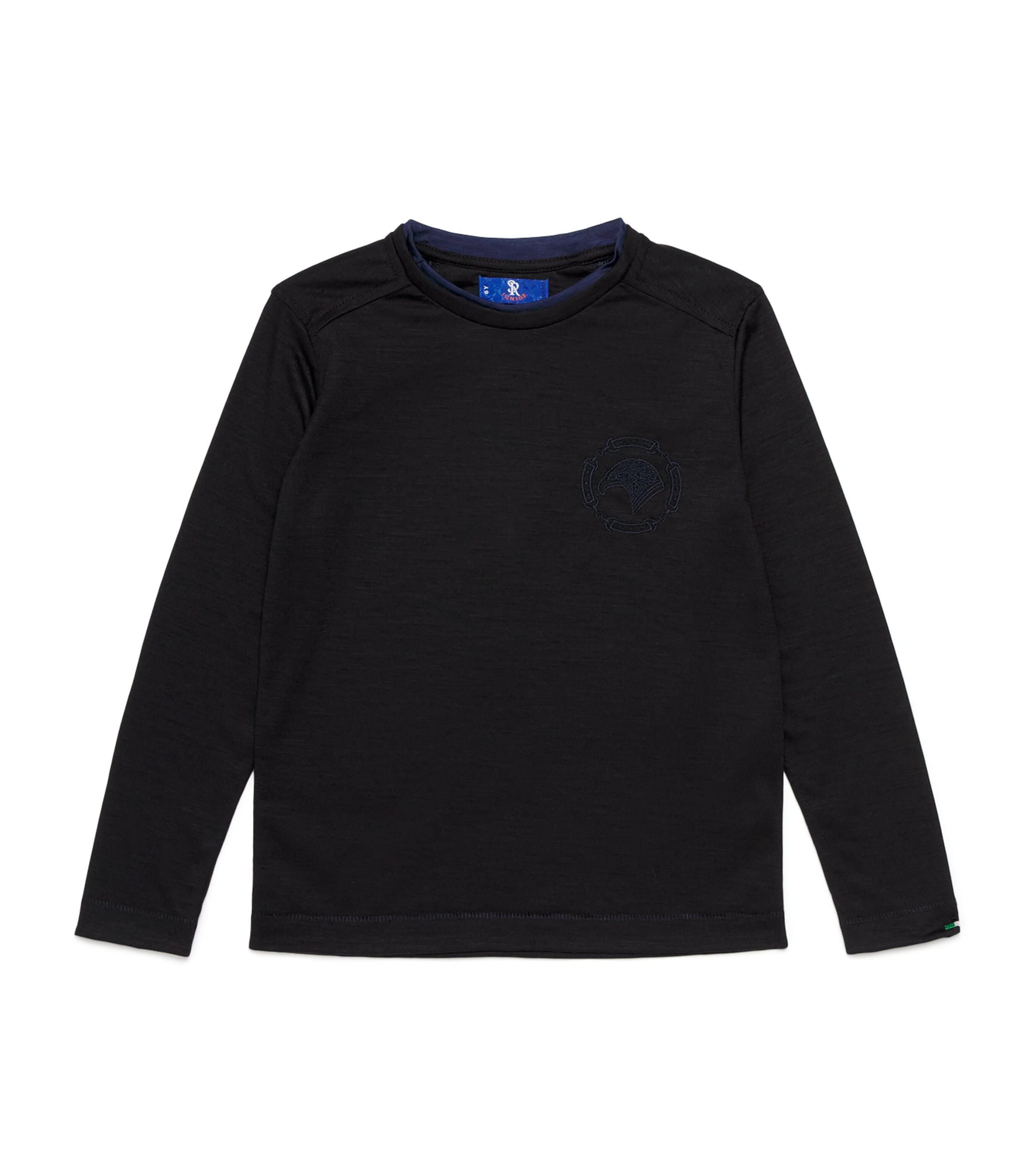 Stefano Ricci Virgin Wool Logo T-shirt In Black