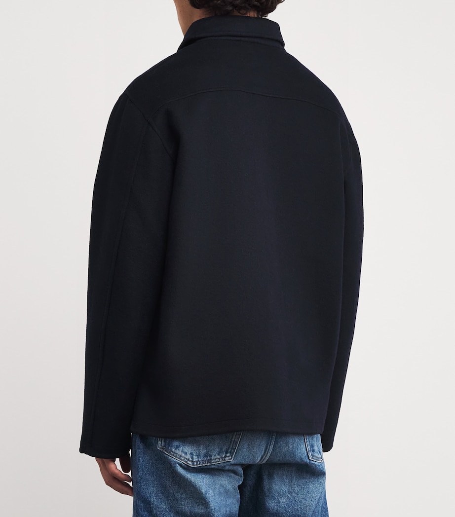 Wool-Blend Zip-Up Jacket NAVY BLUE Image 4