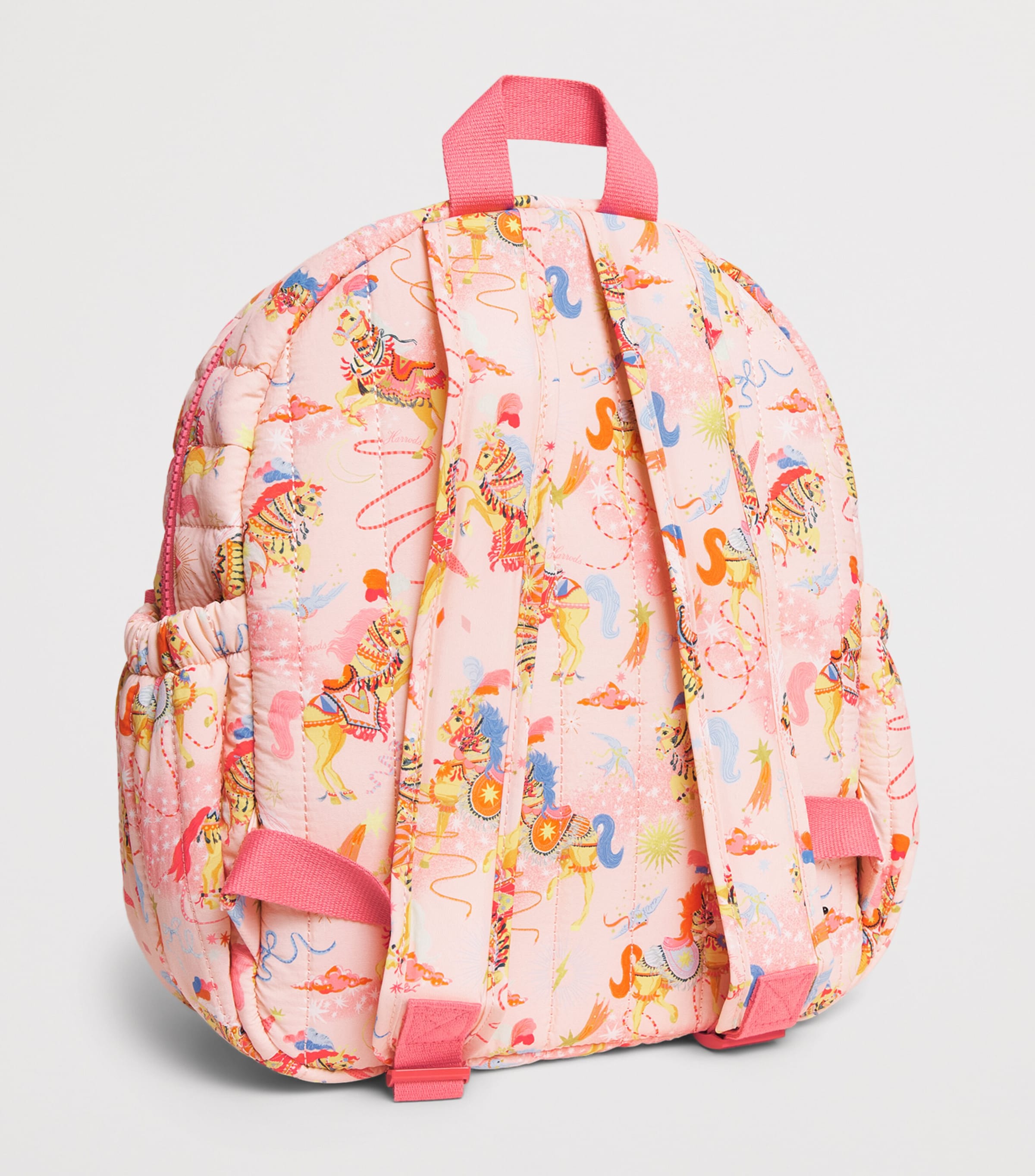 Harrods Quilted Pony Parade Backpack Cream Image 2