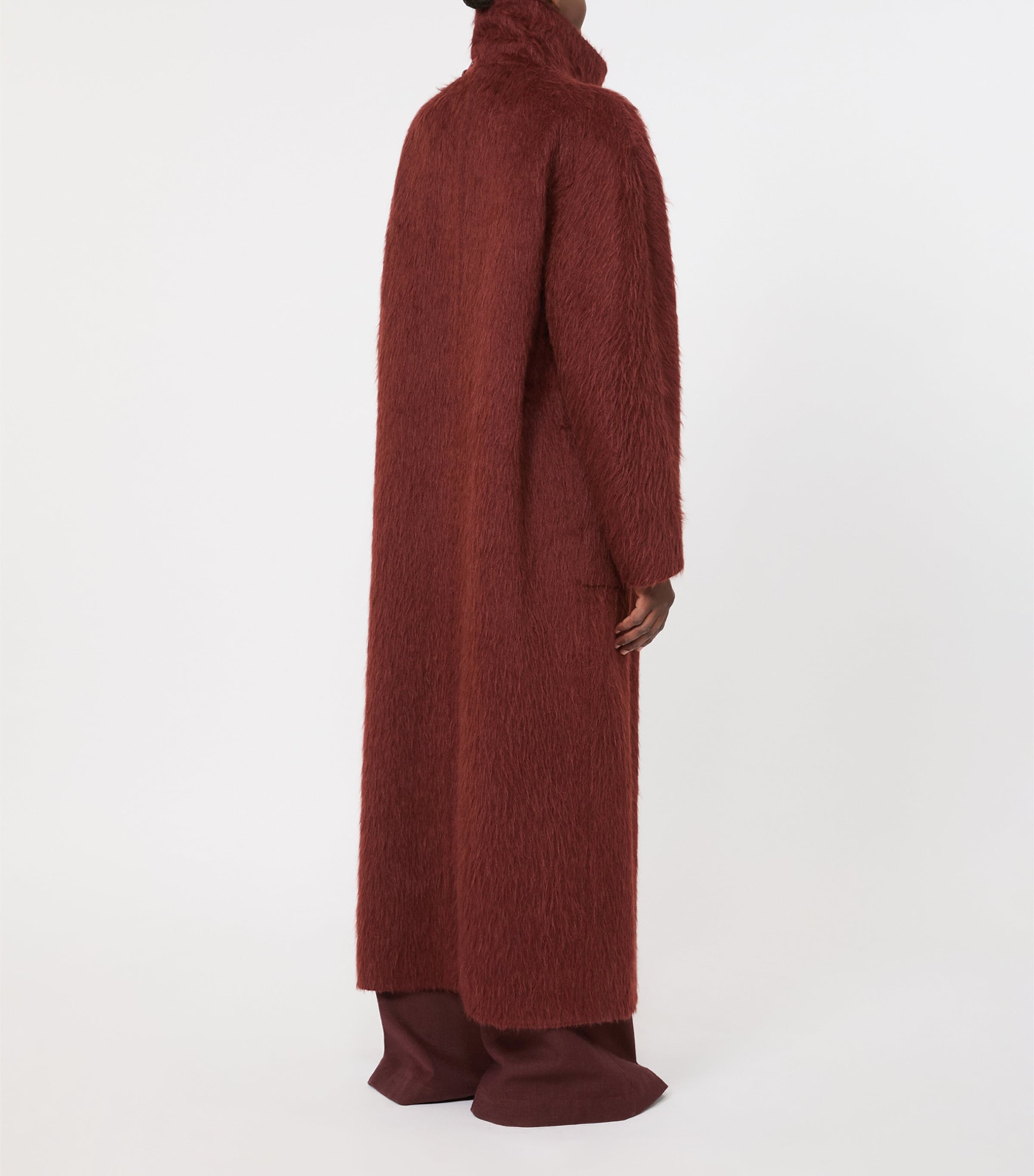 Max Mara Womens Virgin Wool-Alpaca Coat Rust Image 3