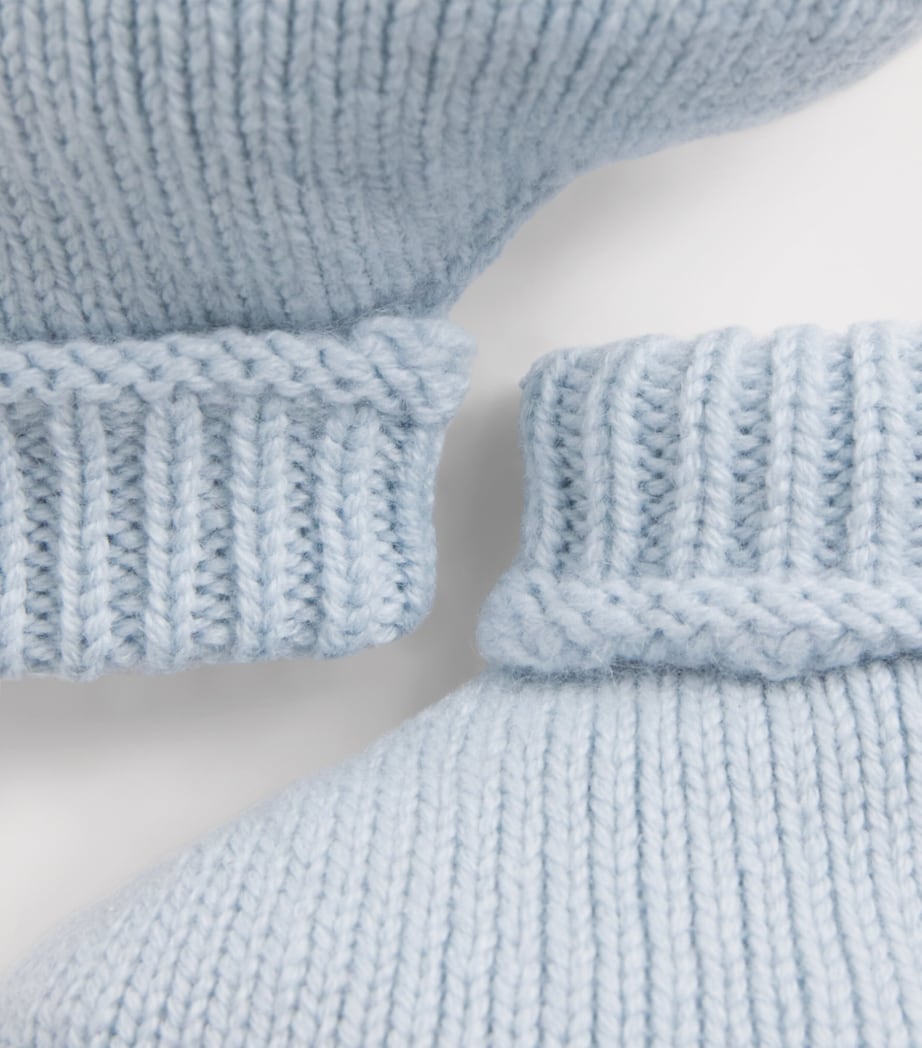 Rosie Sugden Cashmere Booties (0-24 Months) Spa Blue Image 3
