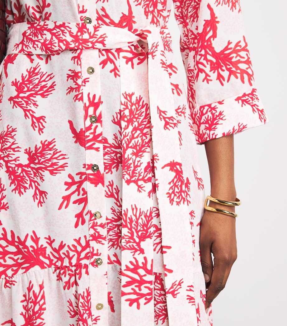 Heidi Klein Womens Silk Scala Maxi Shirt Dress Prt Prt Image 3