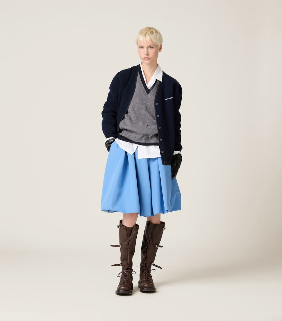 Cashmere-Silk Logo Cardigan F095J Image 2