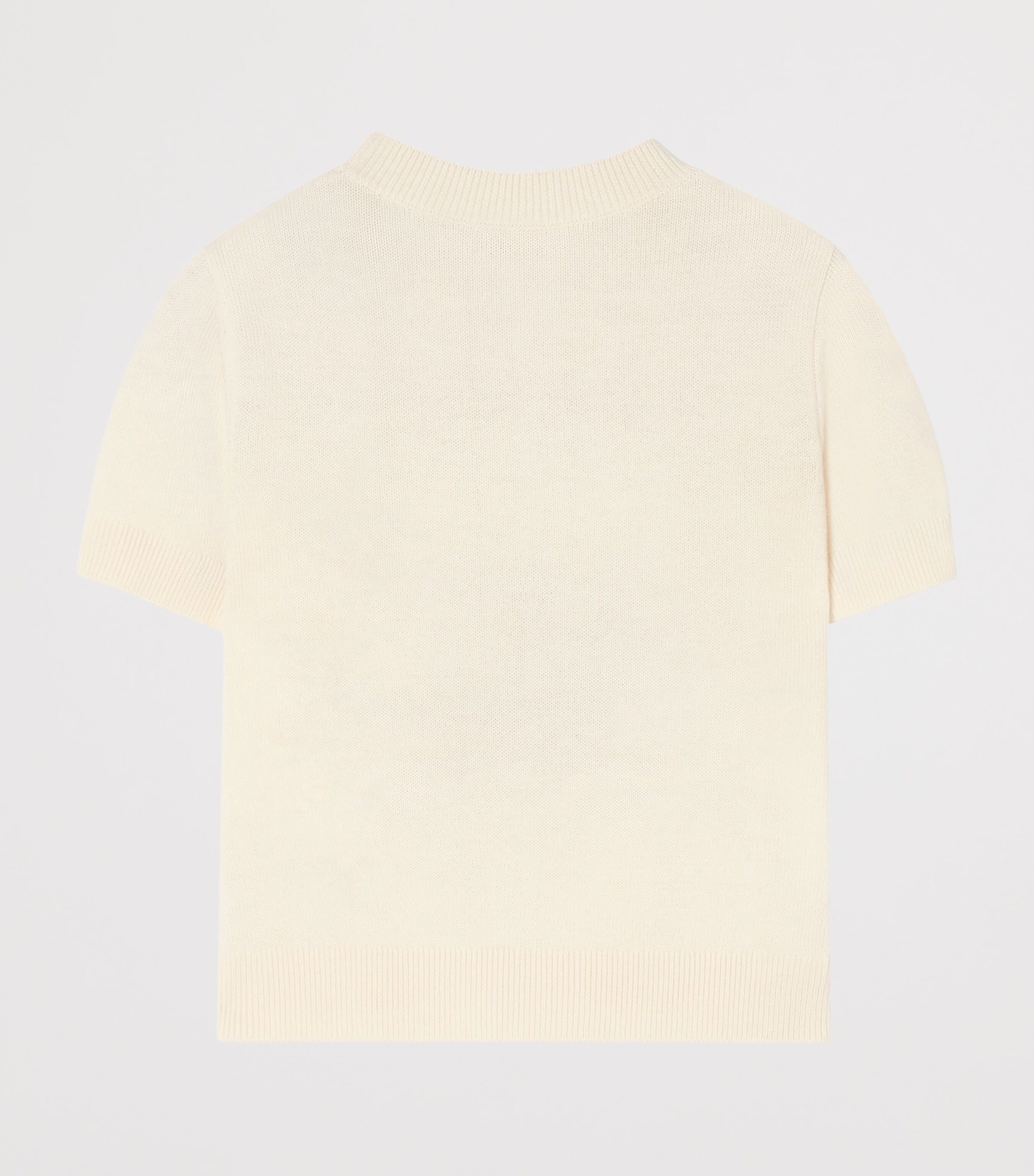 Burberry Kids Cotton-Wool EKD Top (4-12 Years) Ivory Image 2