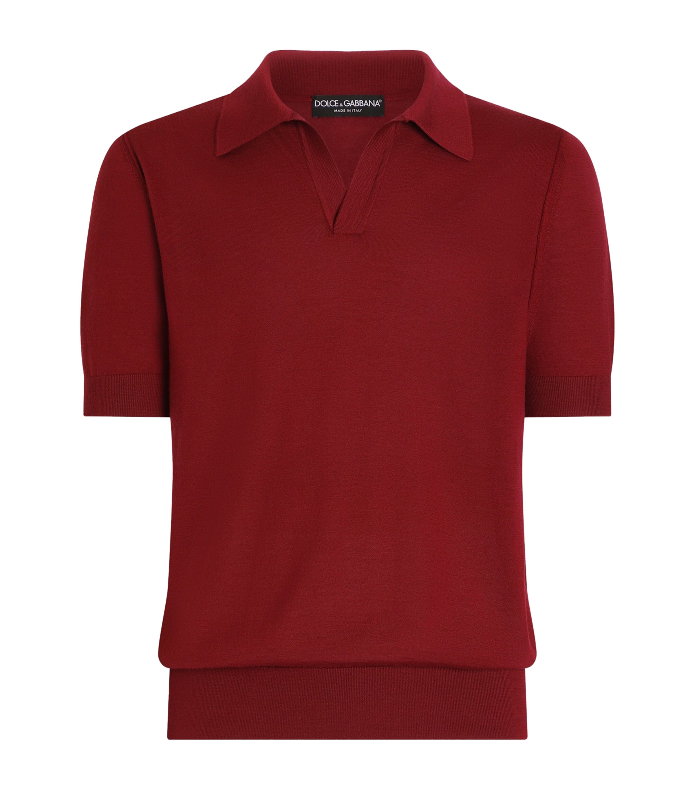 Dolce&Gabbana Multi Cashmere Short-Sleeve Polo Sweater | Harrods UK