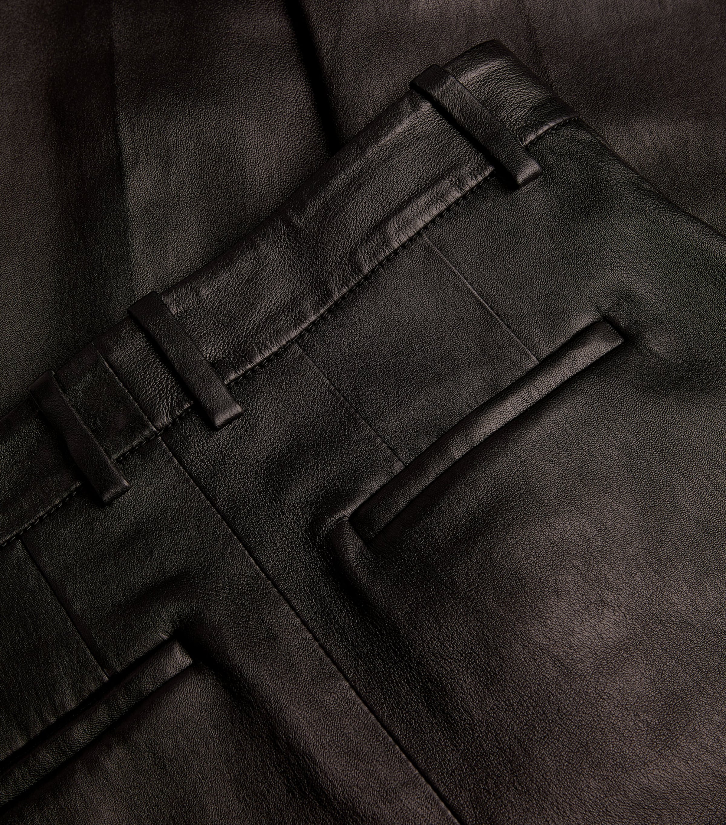 Joseph Womens Leather Coleman Trousers Black Image 5