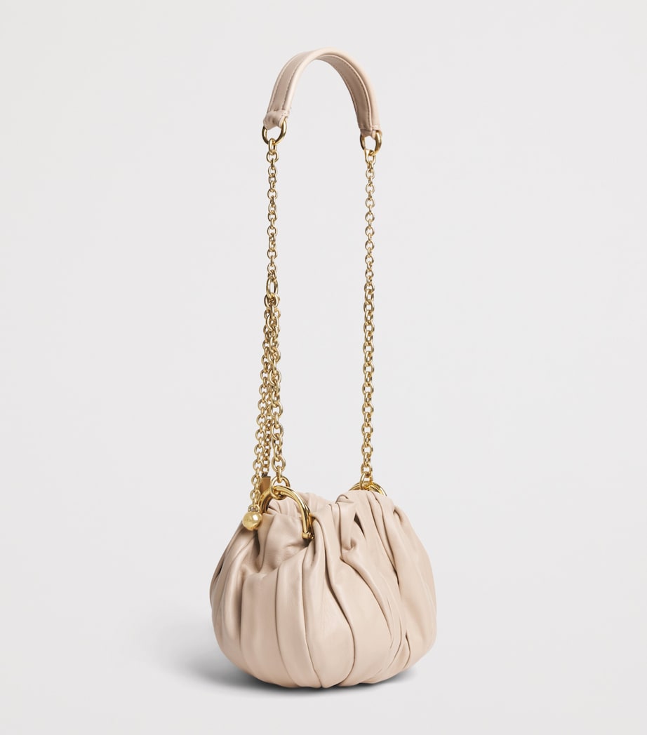 Chloé Leather Plissé Shoulder Bag Woodsmoke Image 2