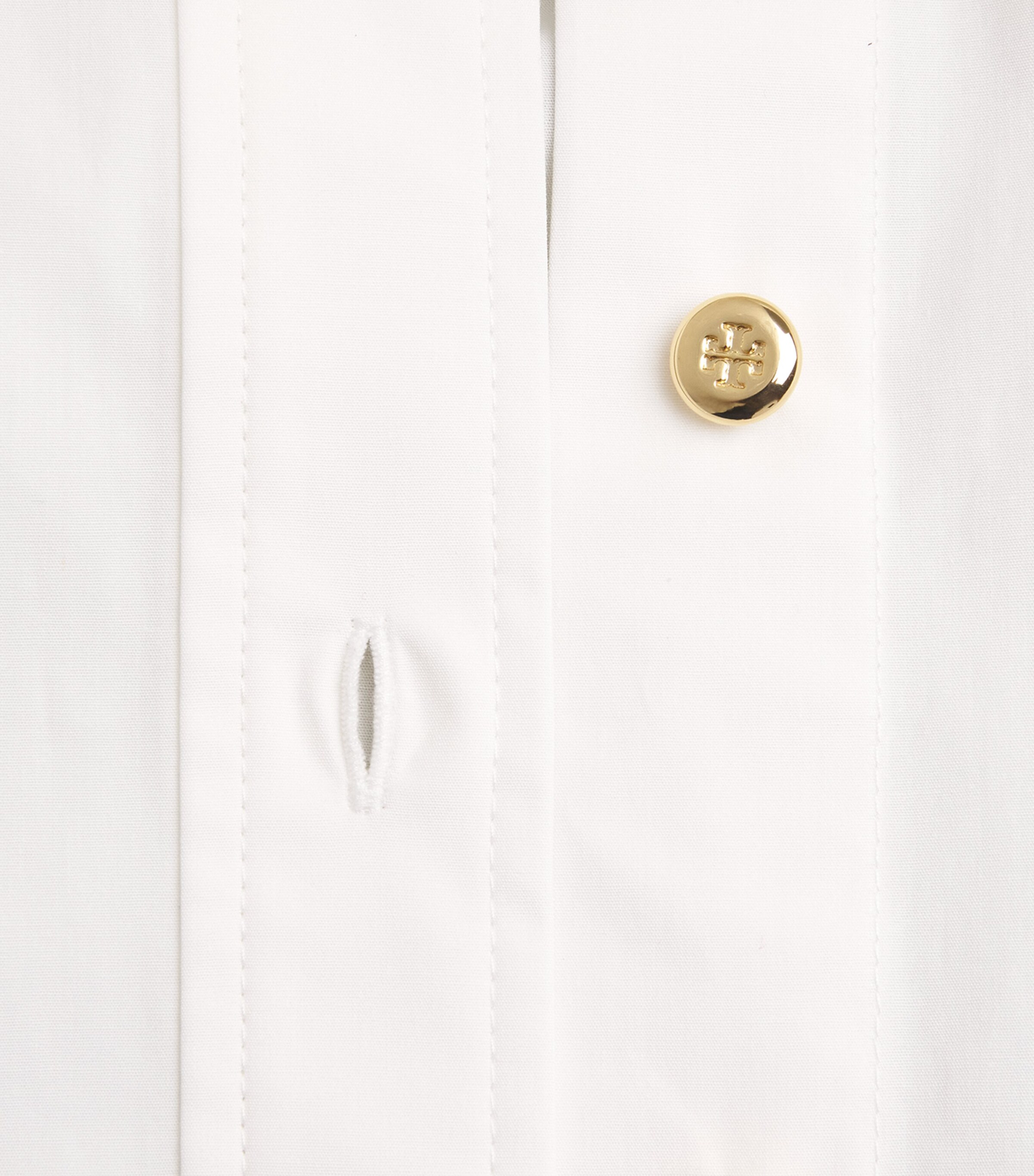 Tory Burch Womens Poplin Short-Sleeve Shirt White Image 6