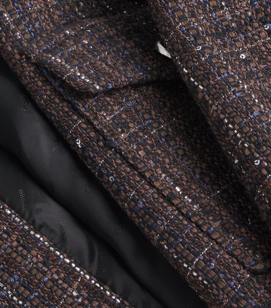 Tweed Cropped Jacket BROWN Image 5