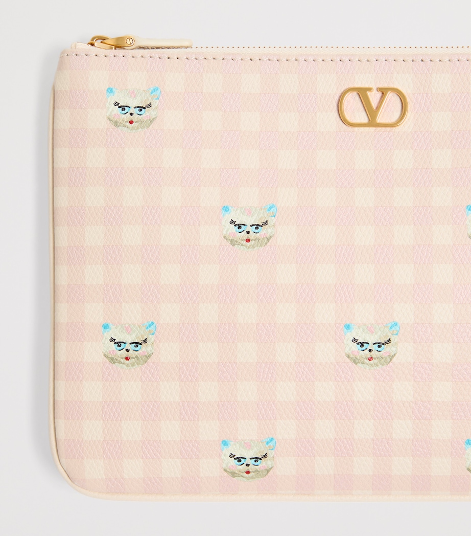 Valentino Garavani Medium Leather VLogo Signature Pouch Image 7