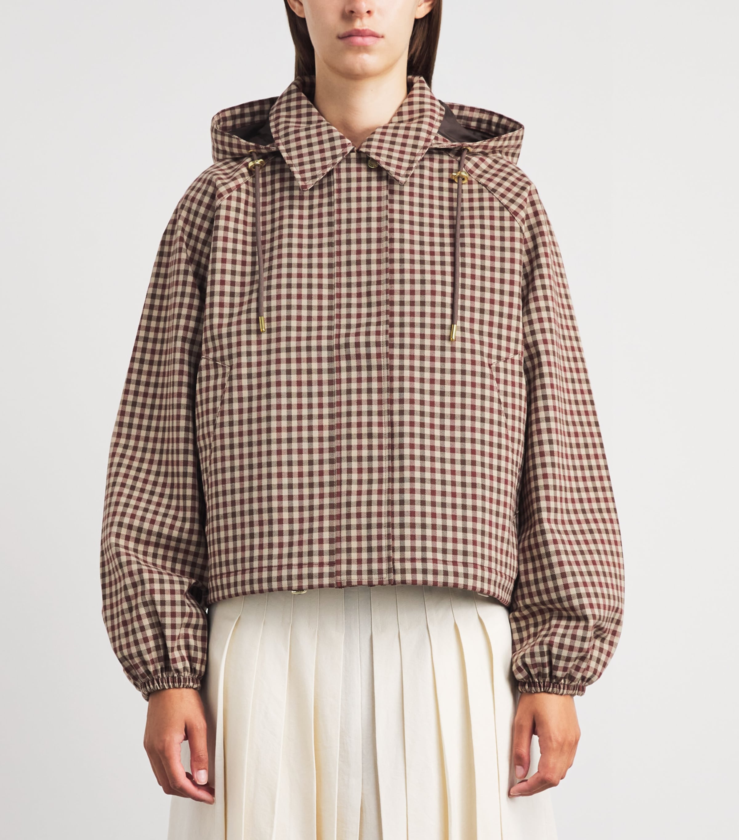 Barbour Womens Showerproof Audrey Jacket Cranberry/brwn Gnghm Image 4