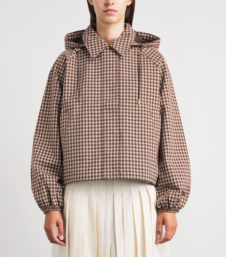 Barbour Womens Showerproof Audrey Jacket Cranberry/brwn Gnghm Image 4