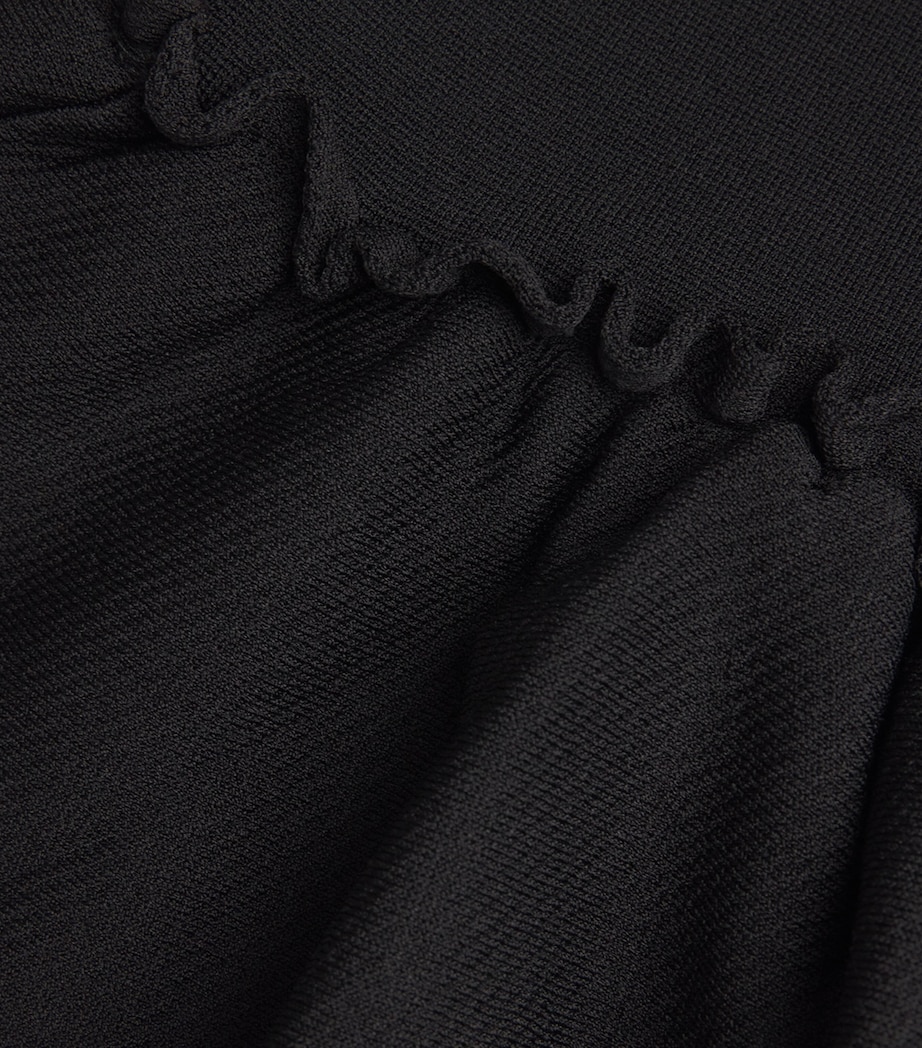 Ruffled Mini Dress BLACK Image 5