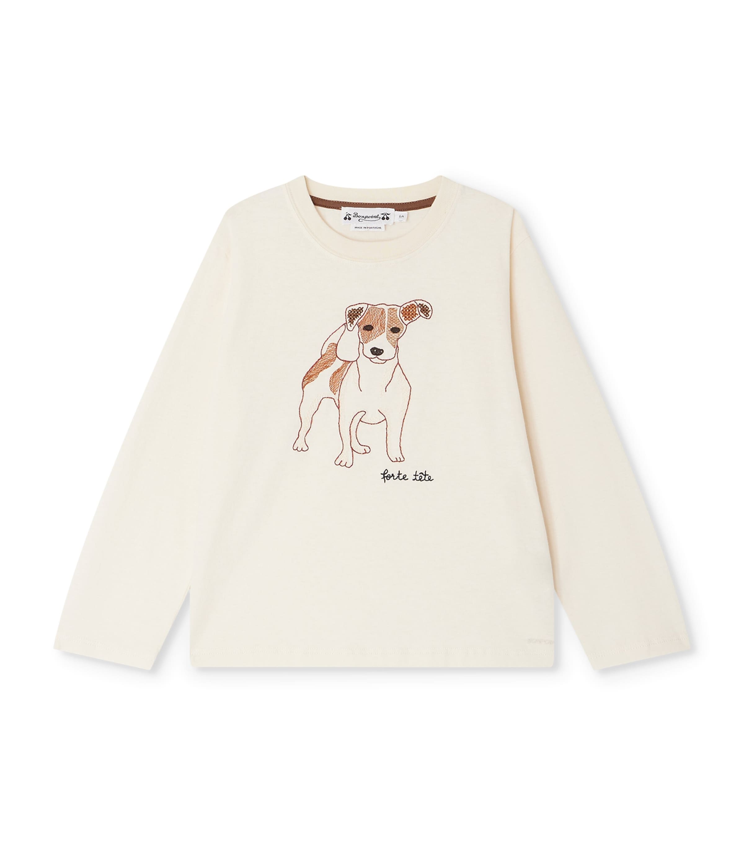 Bonpoint Tadda Embroidered Cotton Jersey T-shirt In White