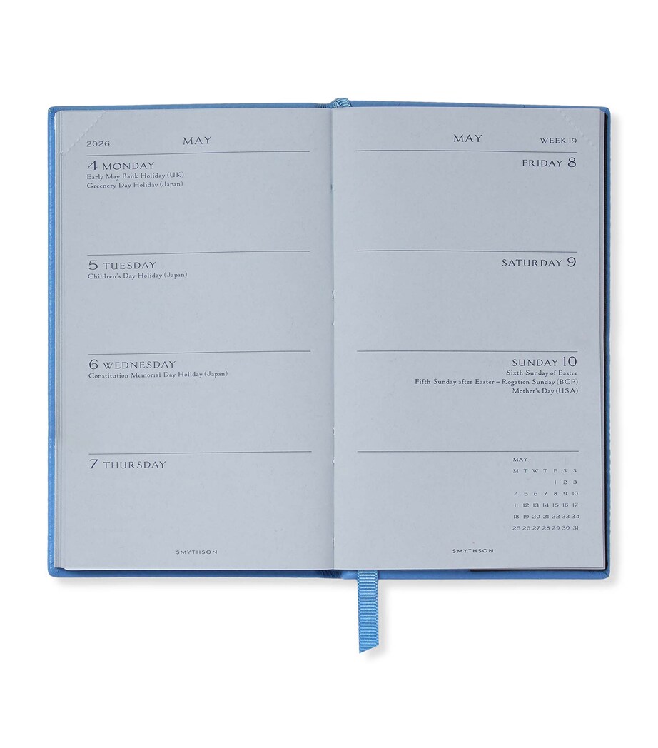 Panama Leather Weekly Diary 2025 NILE BLUE SS21 Image 2