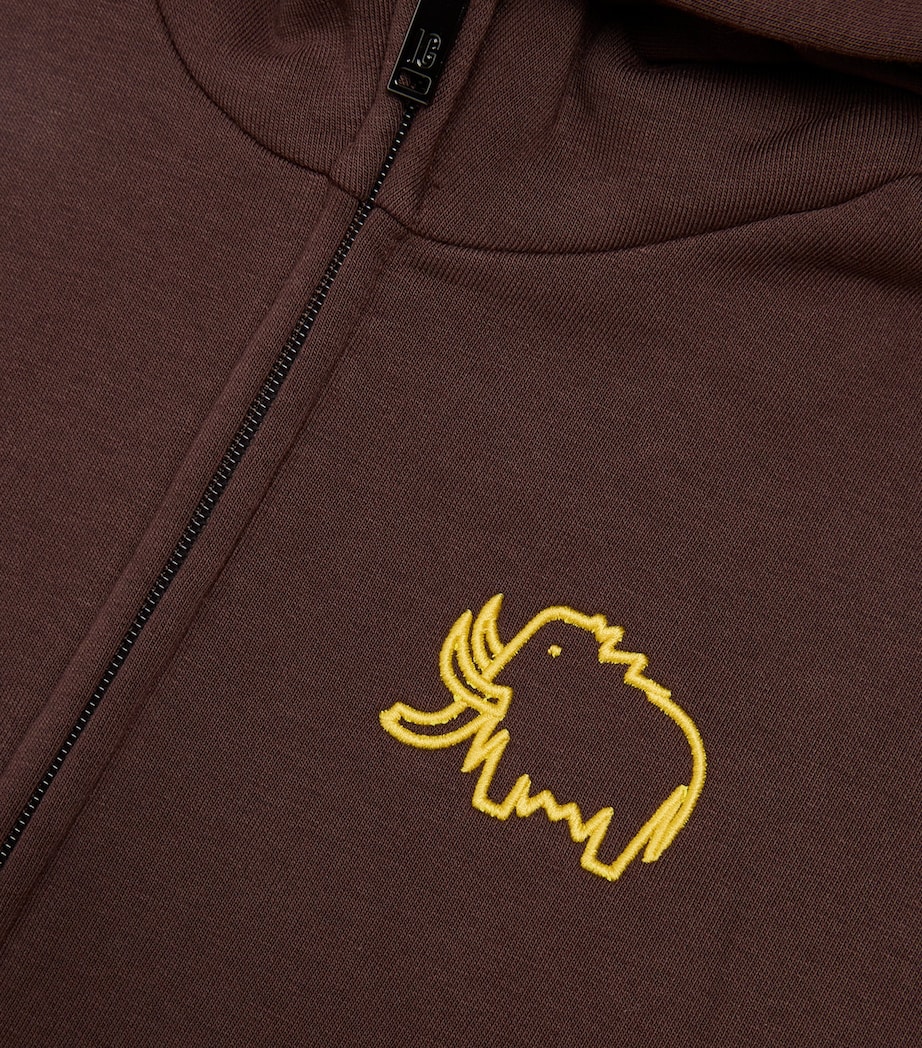 Cotton Mammoth Zip-Up Hoodie (2-14 Years) 191COCOA Image 3