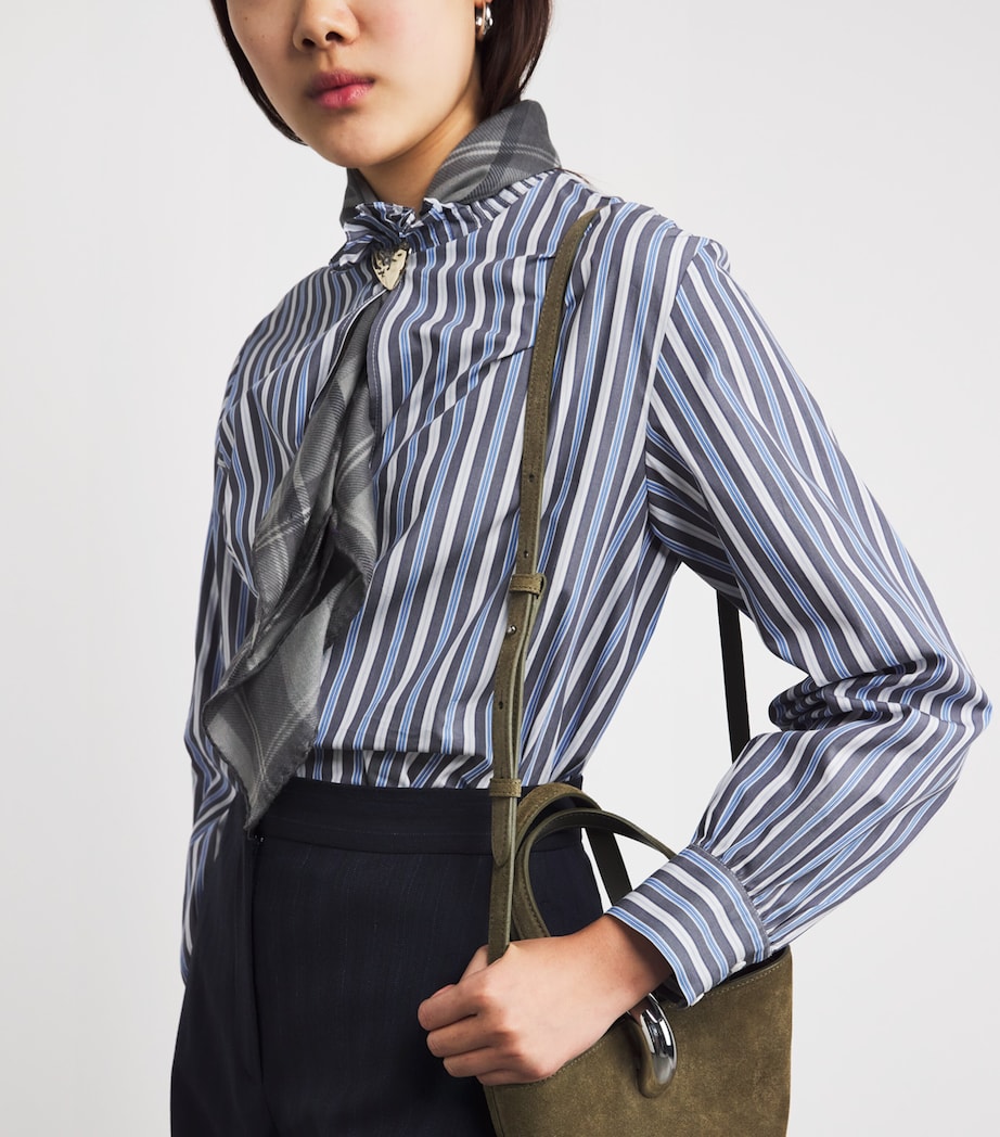 Stripe Victorian-Collar Blouse MULTICOLORED Image 6