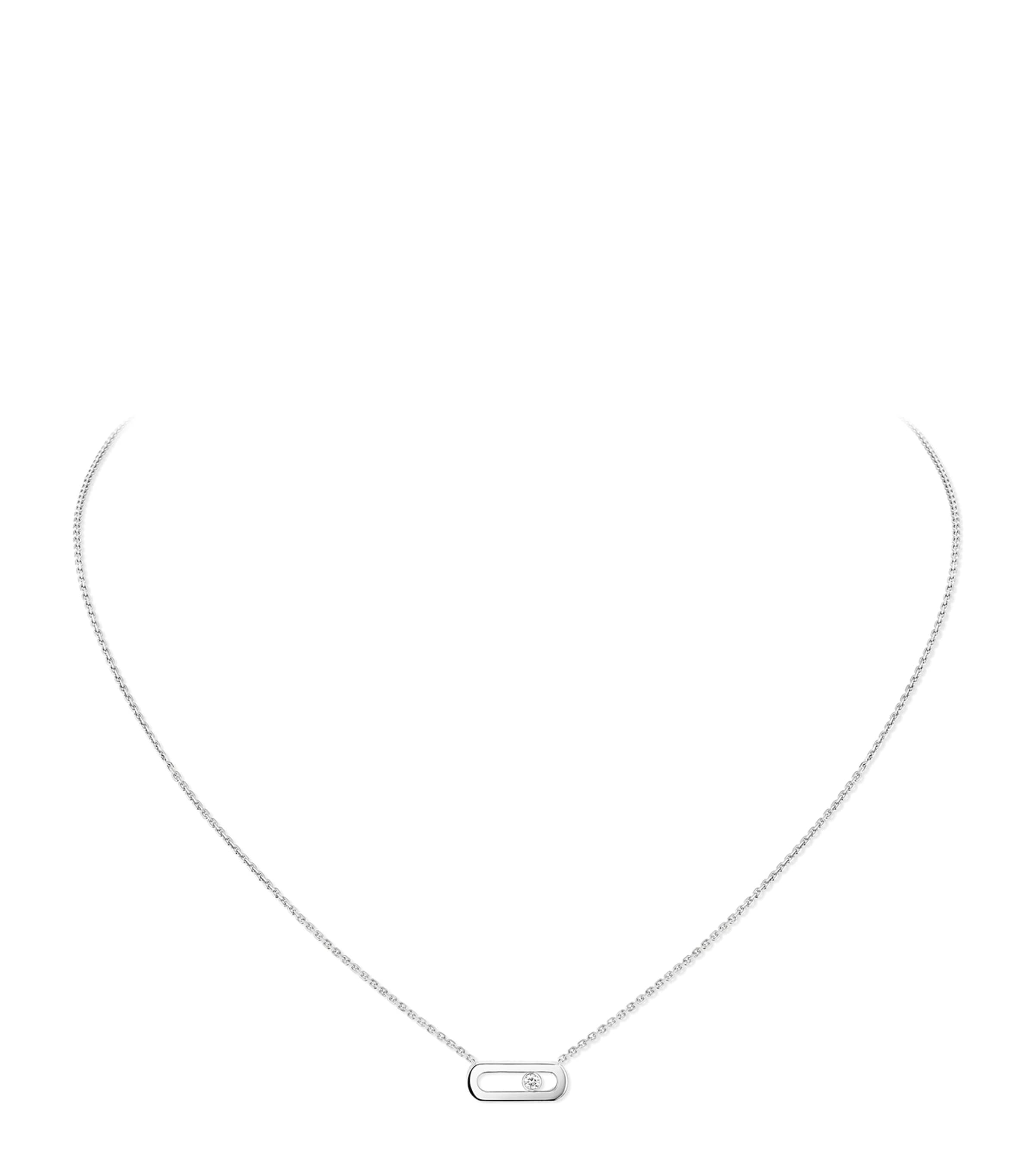 Messika Move Uno White Gold and Diamond Necklace White Gold Image 1