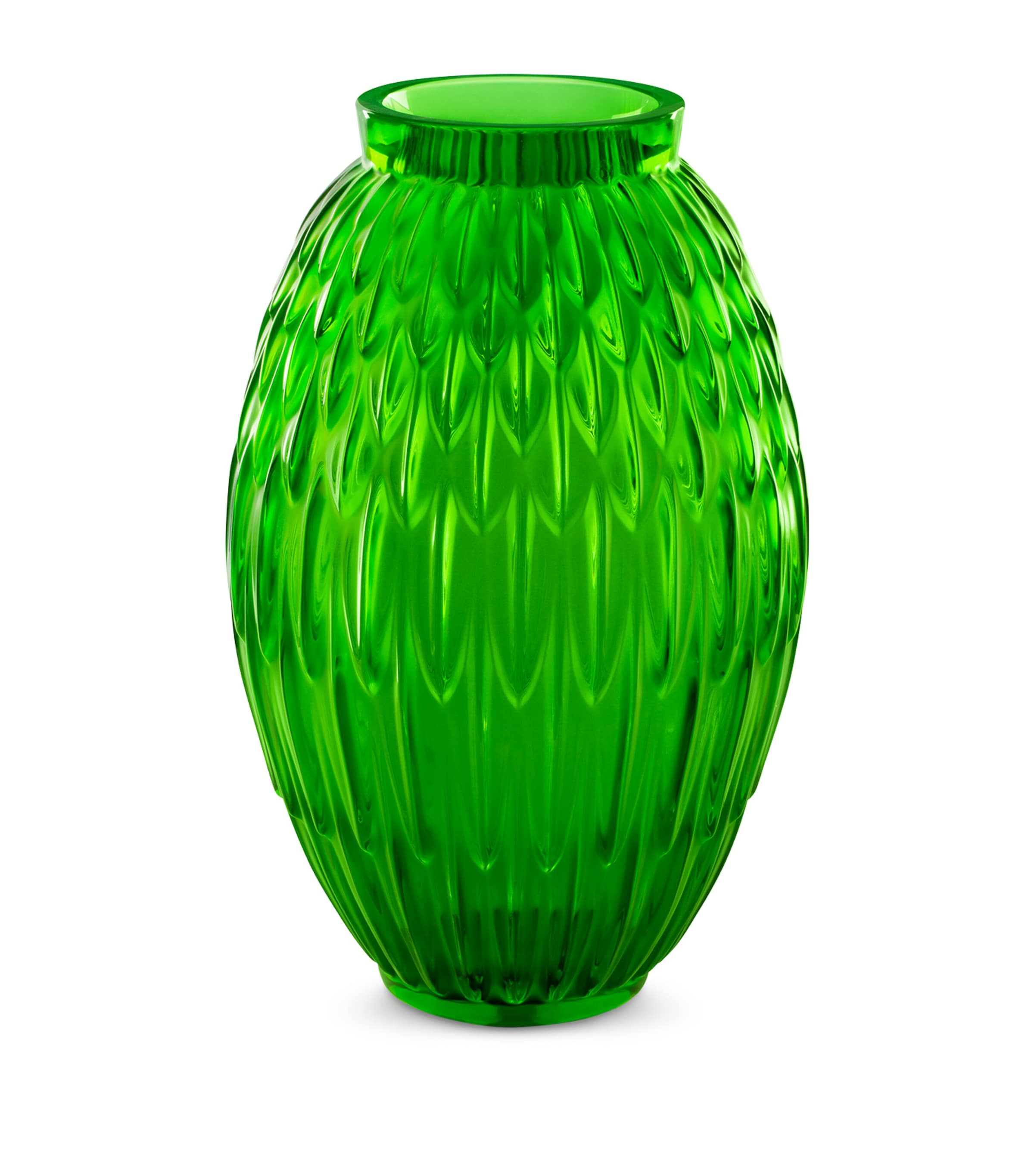 Crystal Plumes Vase (26.5cm) VERT PRAIRIE Image 1