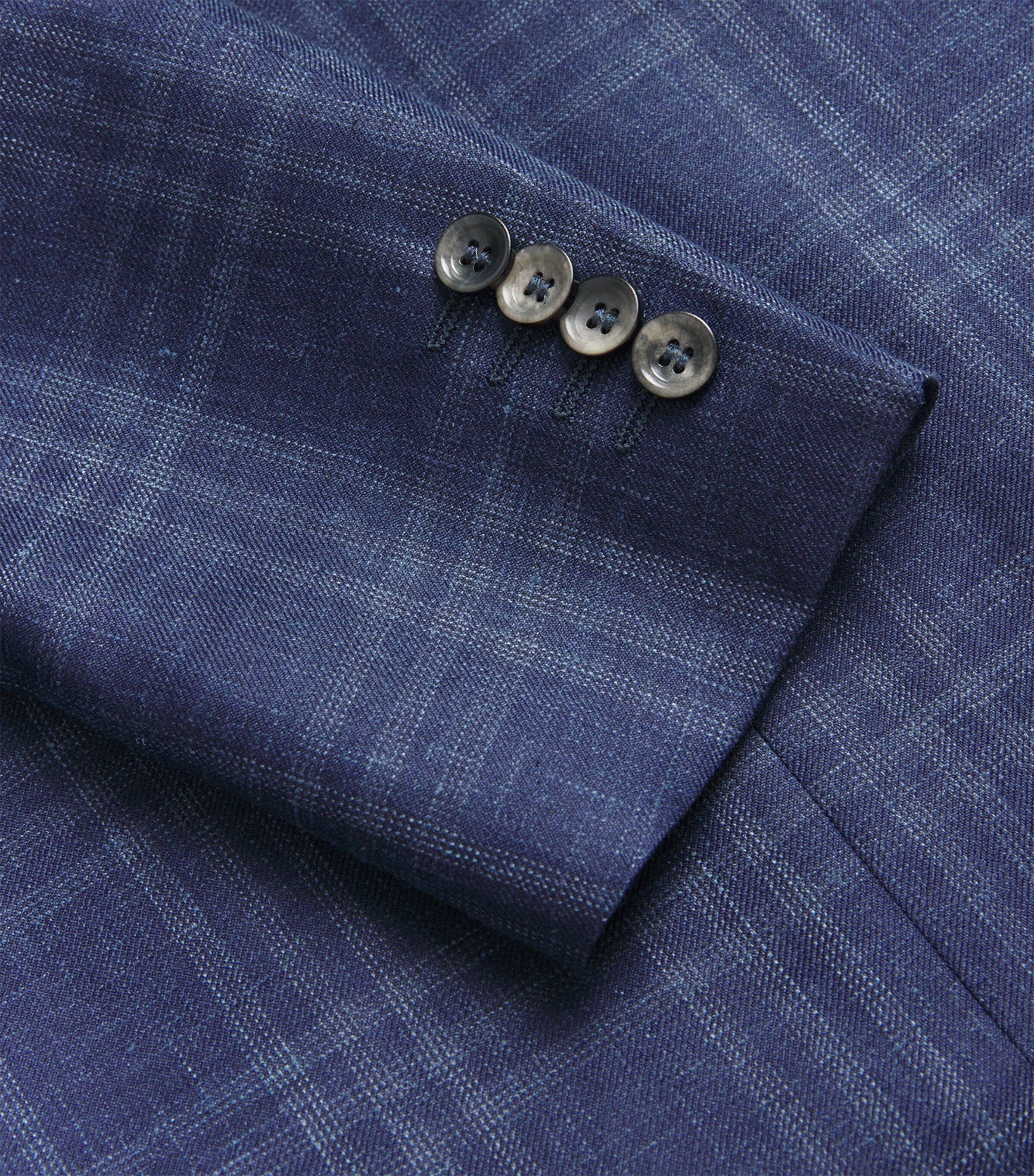 Canali Mens Wool-Silk-Linen Kei Blazer Image 5