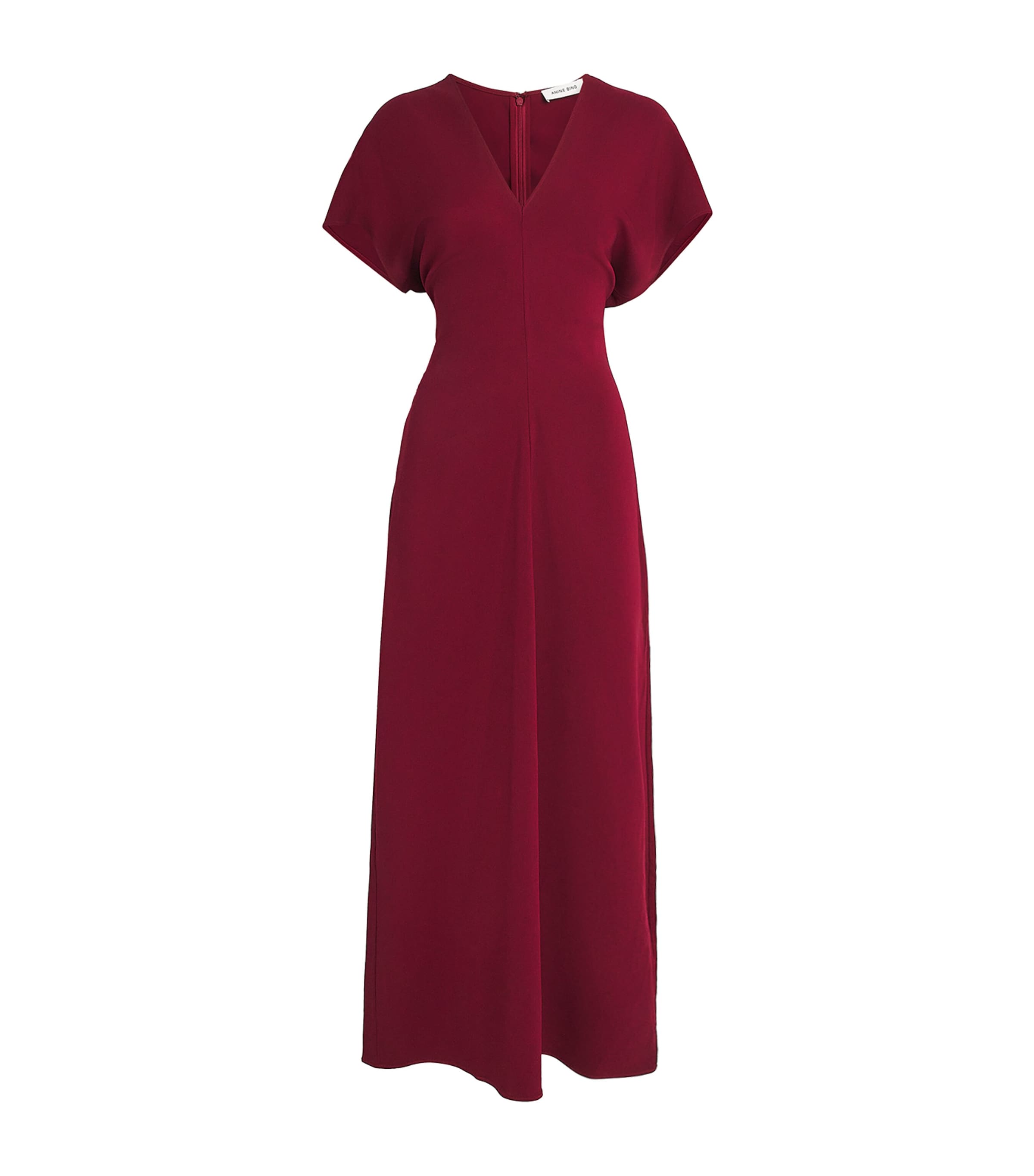 Crepe Zadig Maxi Dress BURGUNDY Image 1
