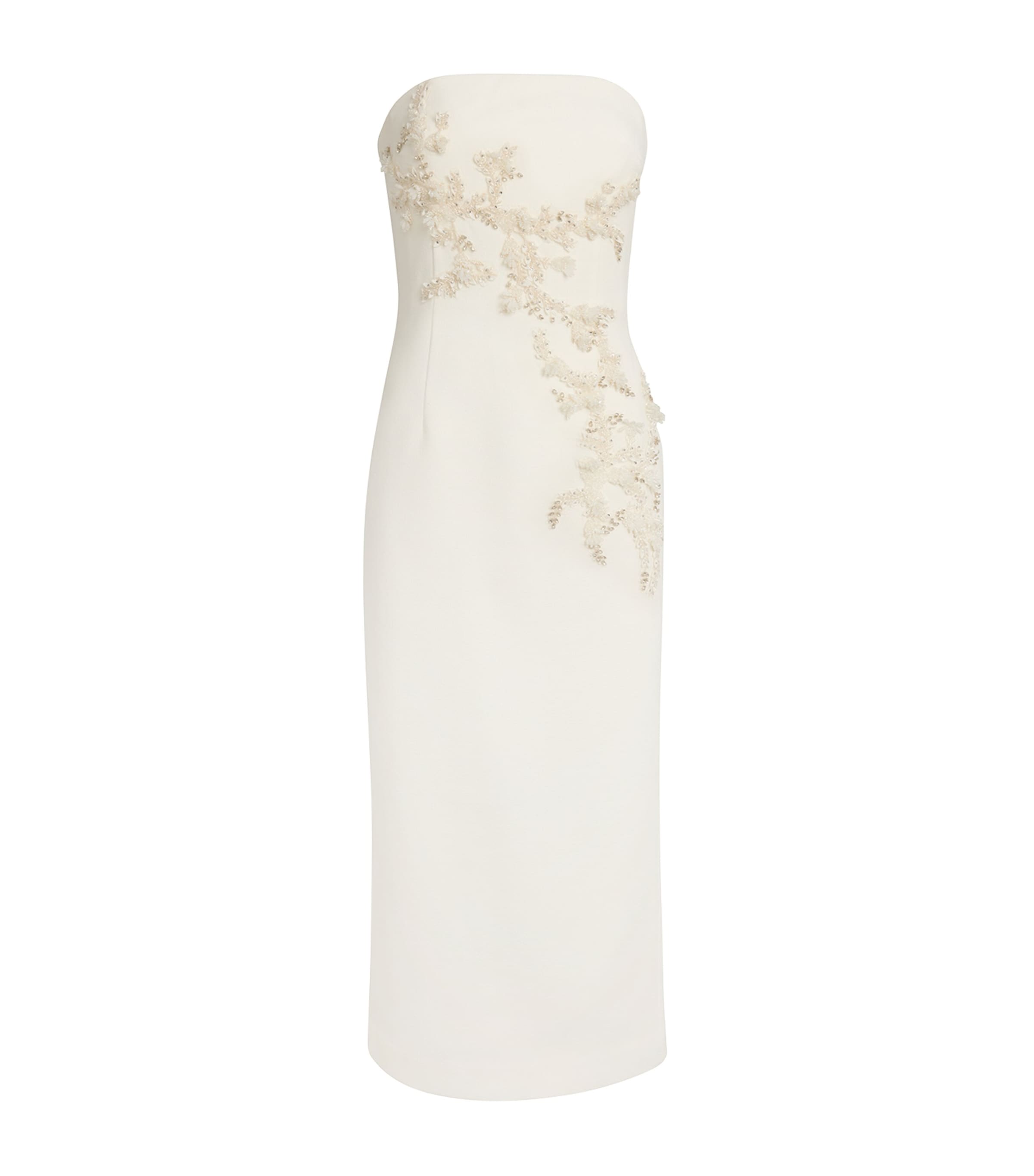 Rebecca Vallance Embellished Tove Midi Dress In Ivory