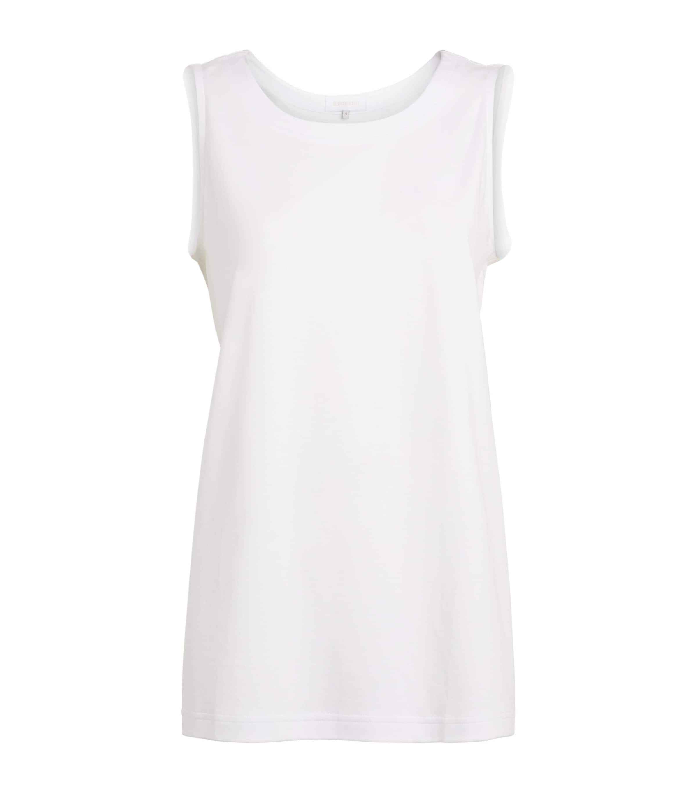 ESKANDAR PIMA COTTON A-LINE TANK TOP