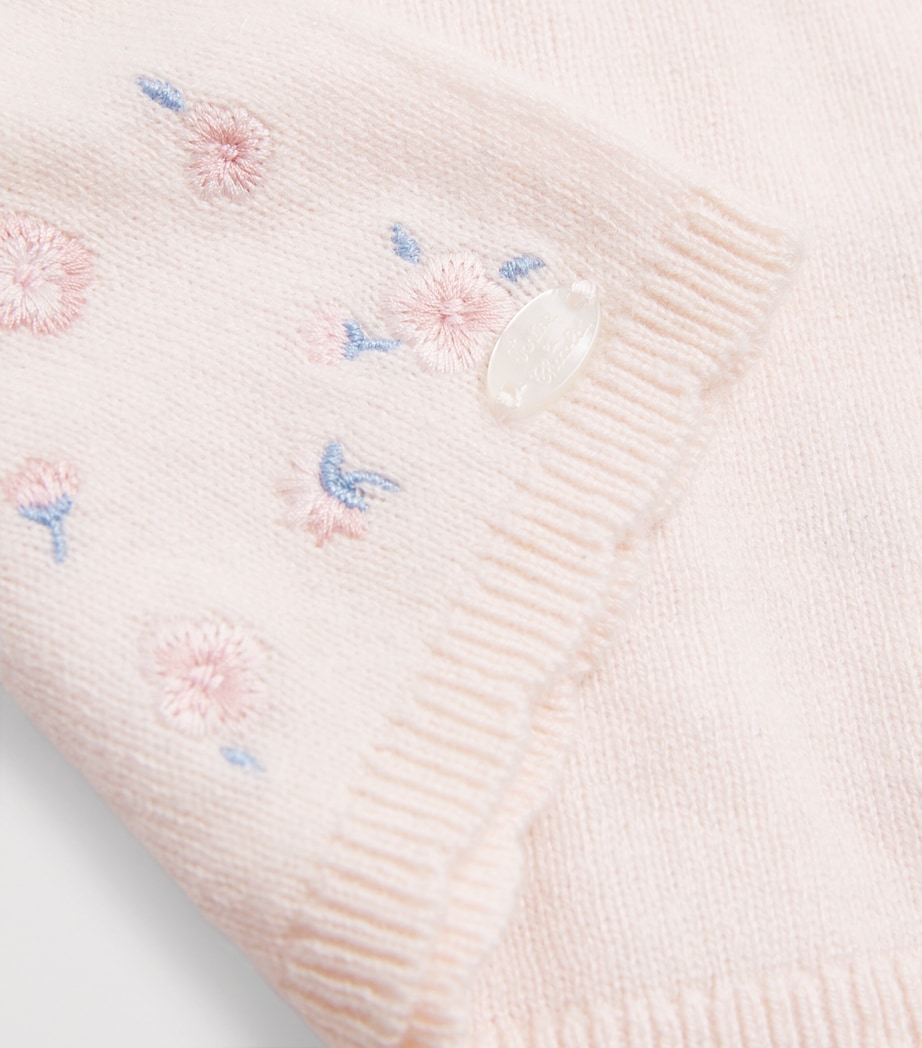 Wool-Blend Floral-Embroidered Cardigan (3 Months-4 Years) 31ROSE P LE Image 3