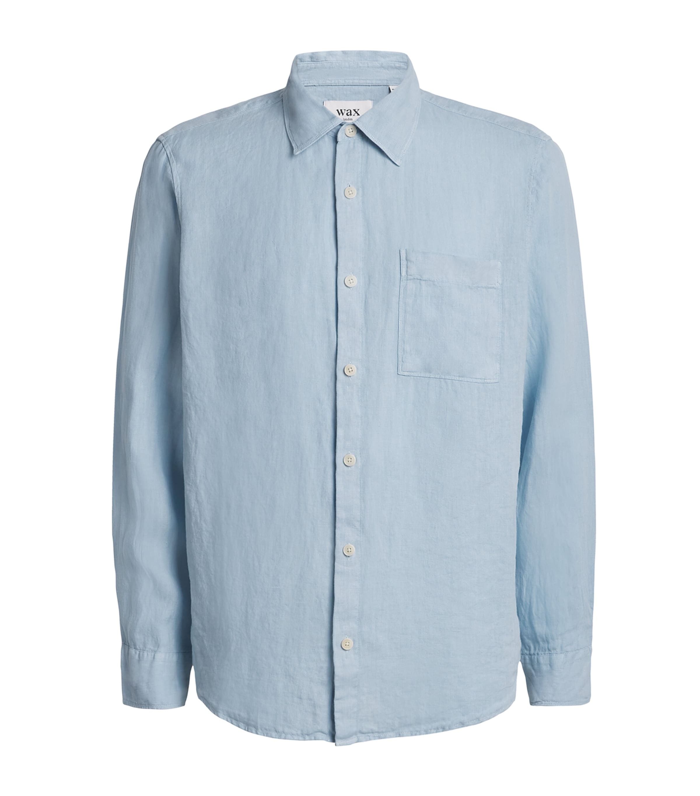 Wax London Linen Relaxed Shirt In Blue