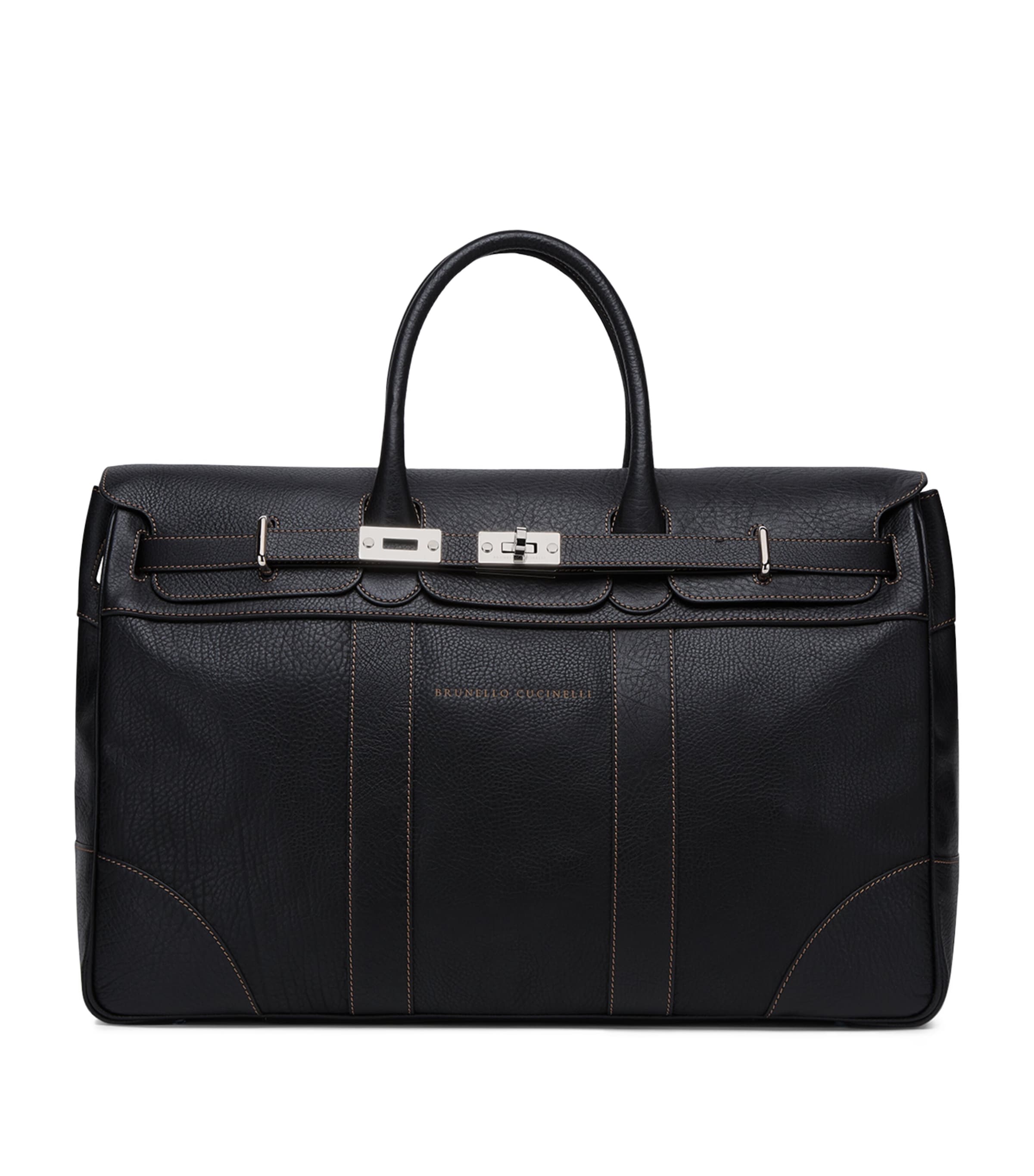 Brunello Cucinelli Leather Country Holdall | Harrods US