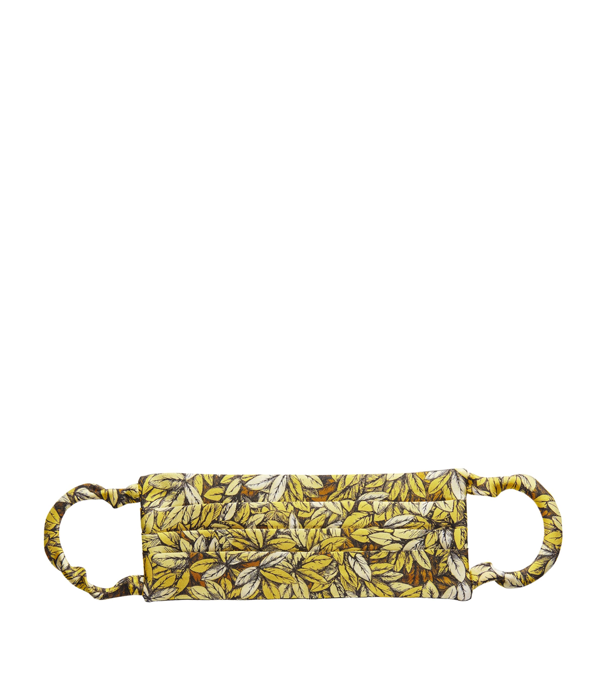 Fornasetti Foglie Face Covering In Yellow